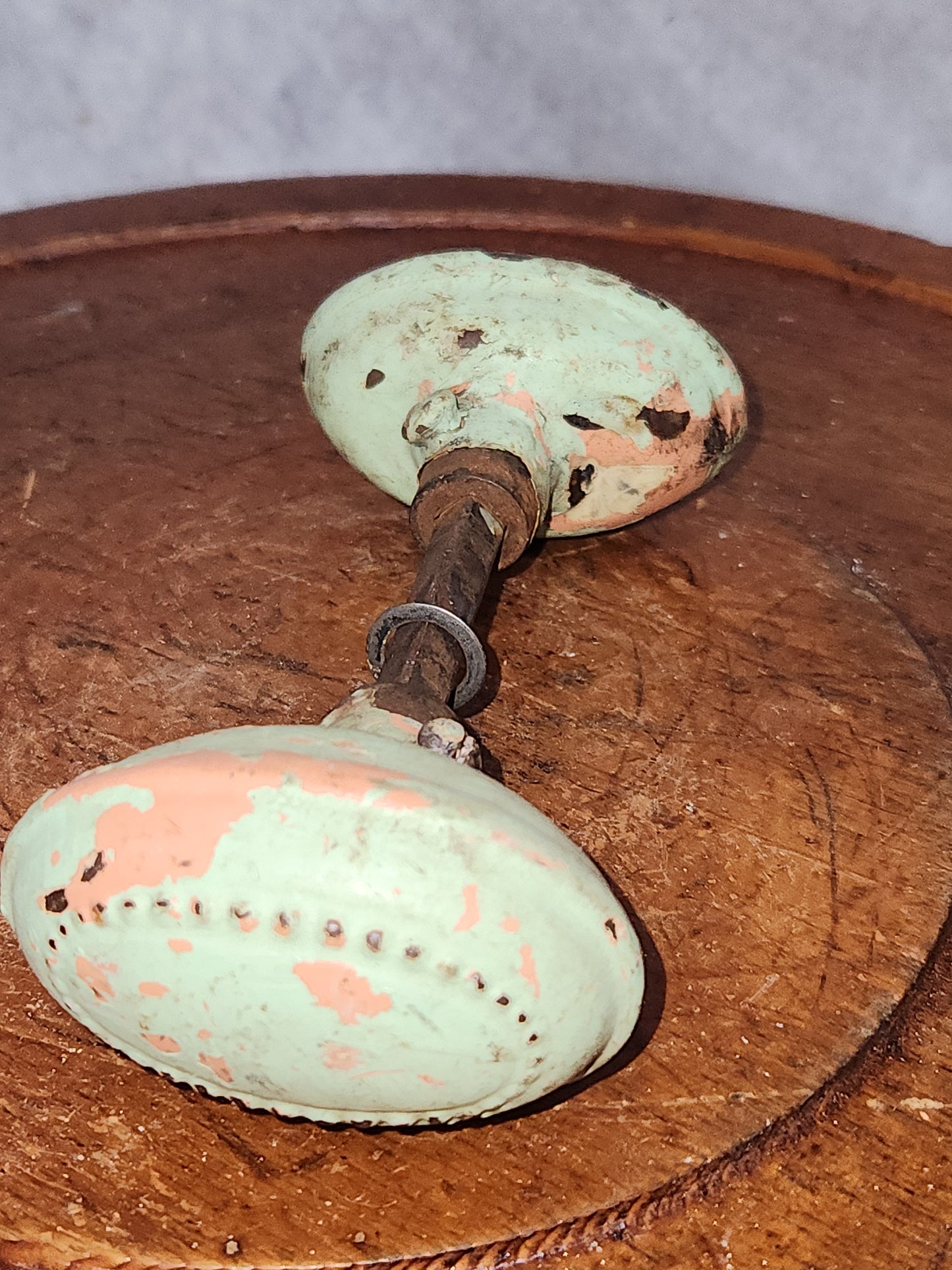 Antique Metal Painted Door Knobs attached to a stem Magnetic kn22