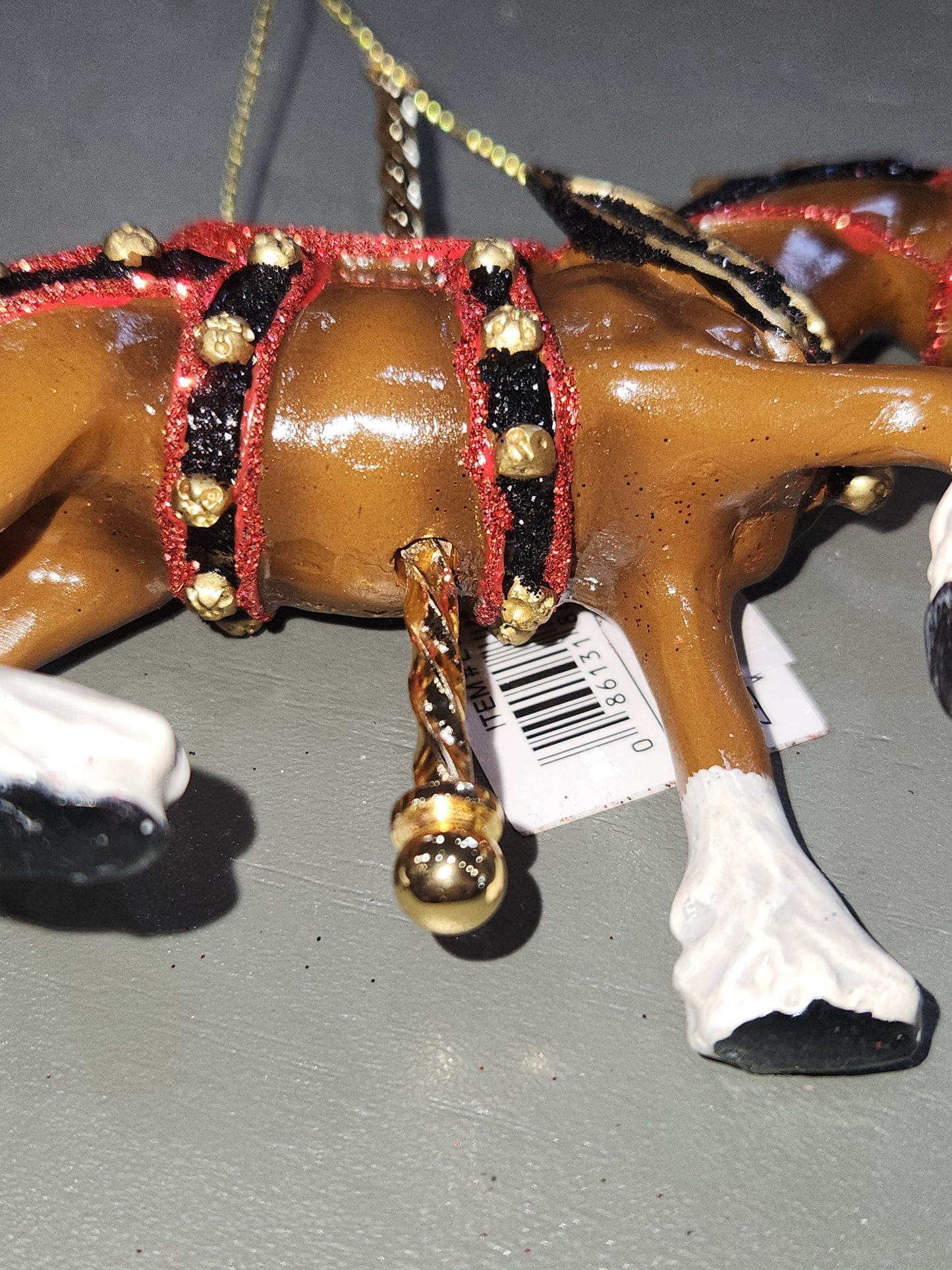4" Resin Carousel Ornament Clydsdale co7