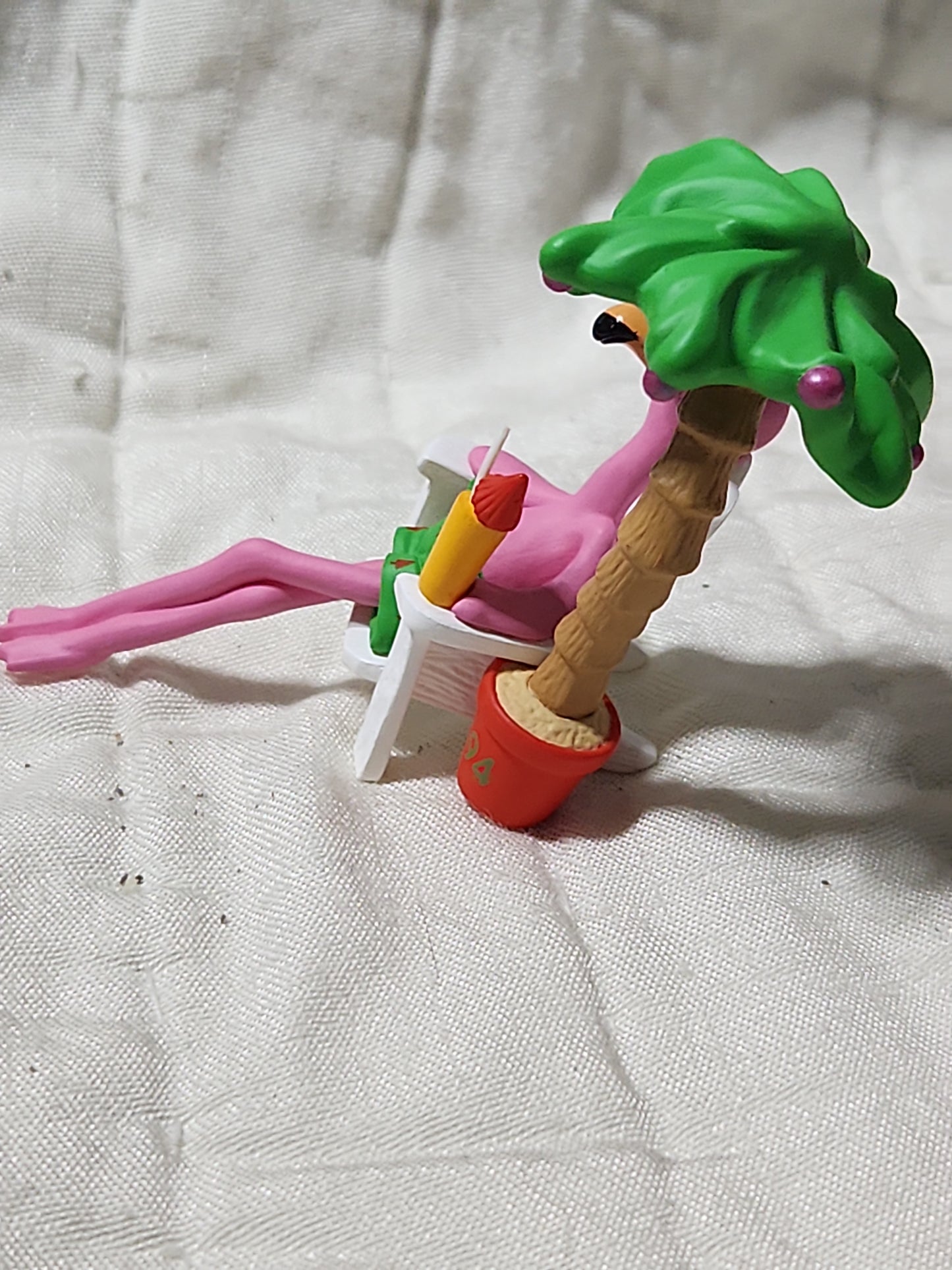 Vintage Hallmark Keepsake Ornament 1994 In the Pink Flamingo lounging