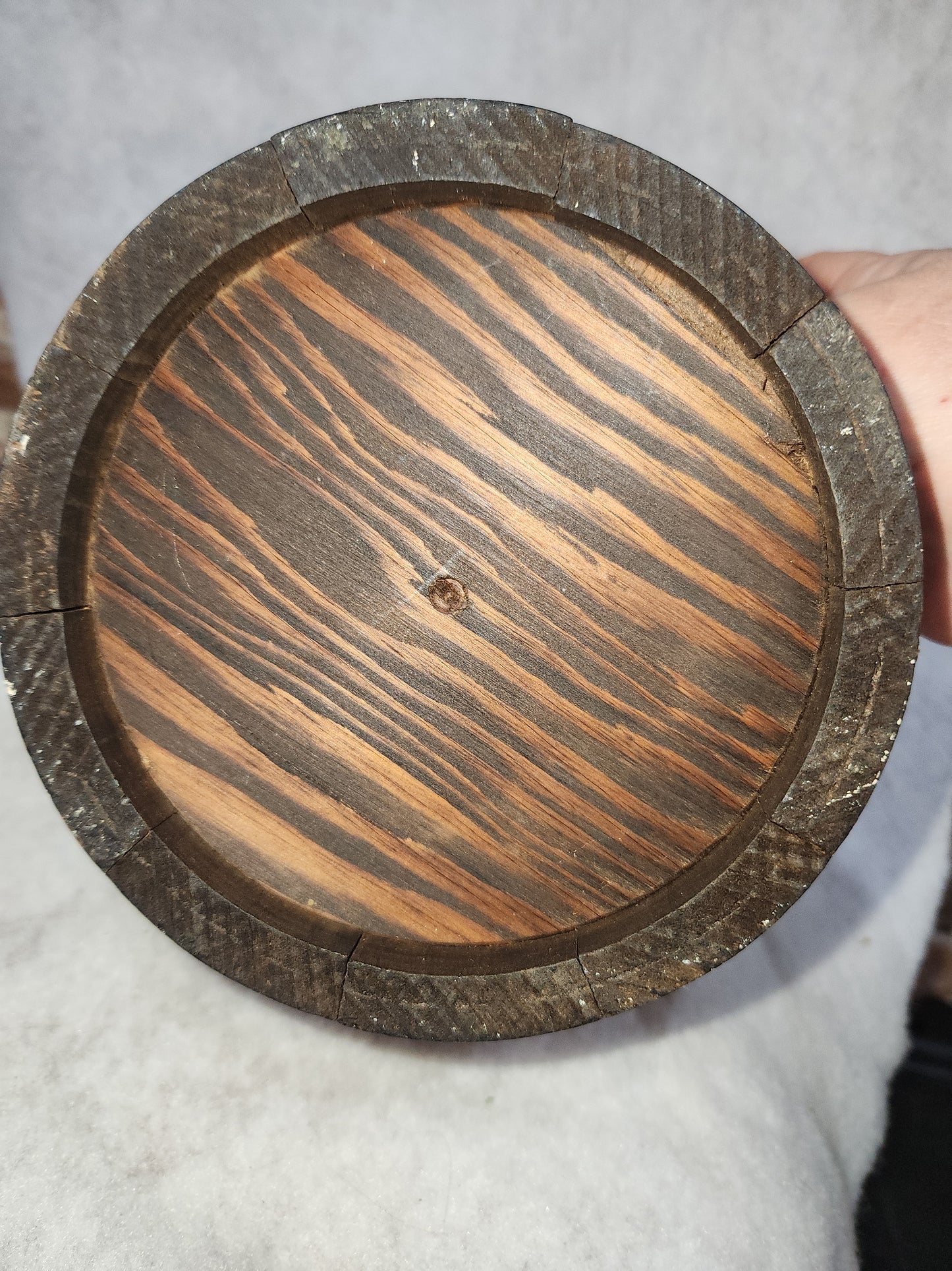 Vintage wood and aluminum ice bucket ice4