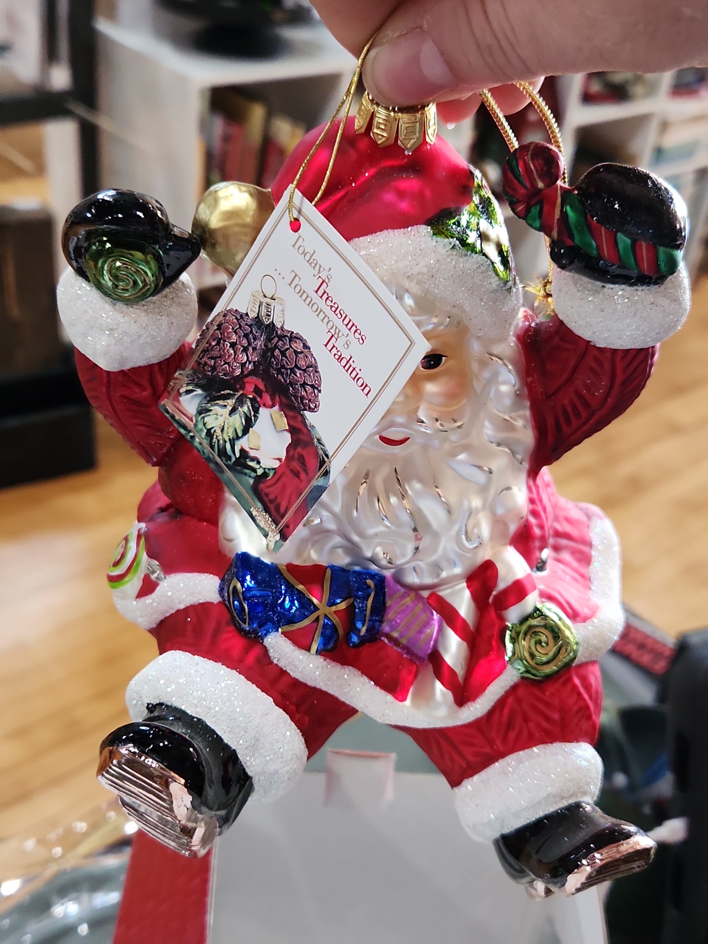 Fitz & Floyd Classics Mercury Glass Santa Ornament Christmas Sugarplum orn543
