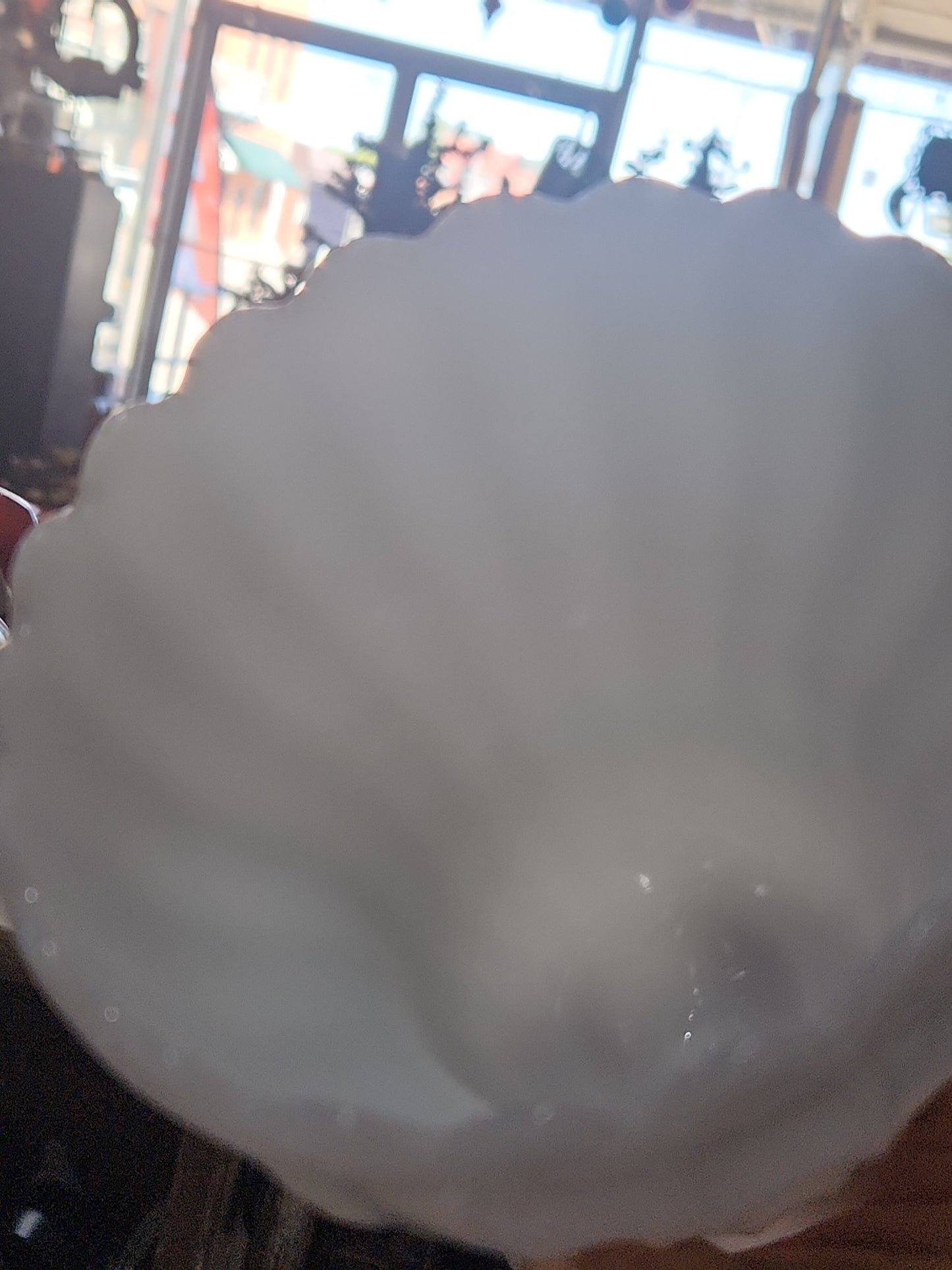Vintage Milk Glass Ribbed, flutted Scalloped edge compote dish on pedestal candy planter dessert mg56