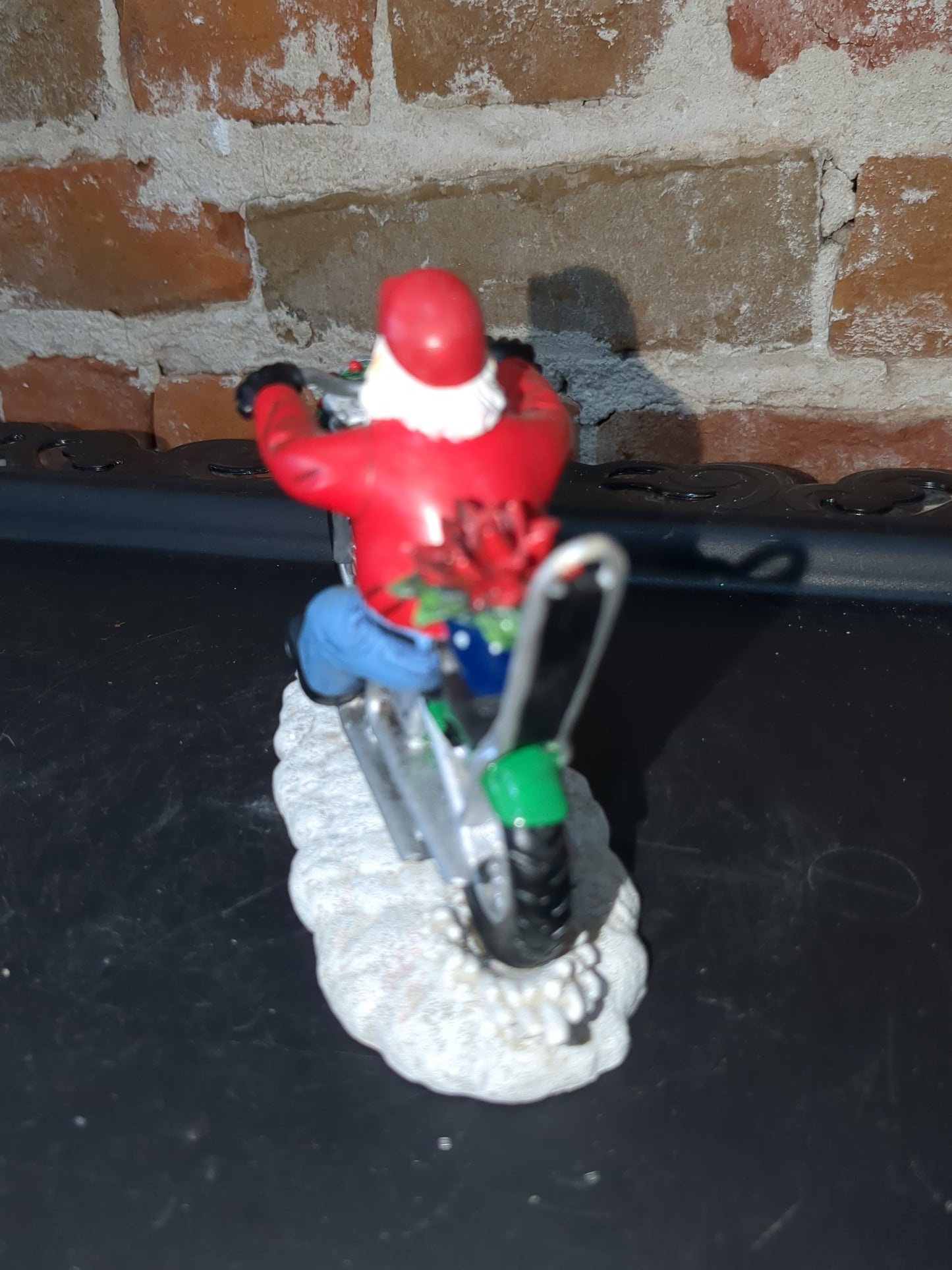 Christmas Limited Edition Rebel Without A Claus motorcycle Figurine "Holly Jolly Biker" by Hamilton r2