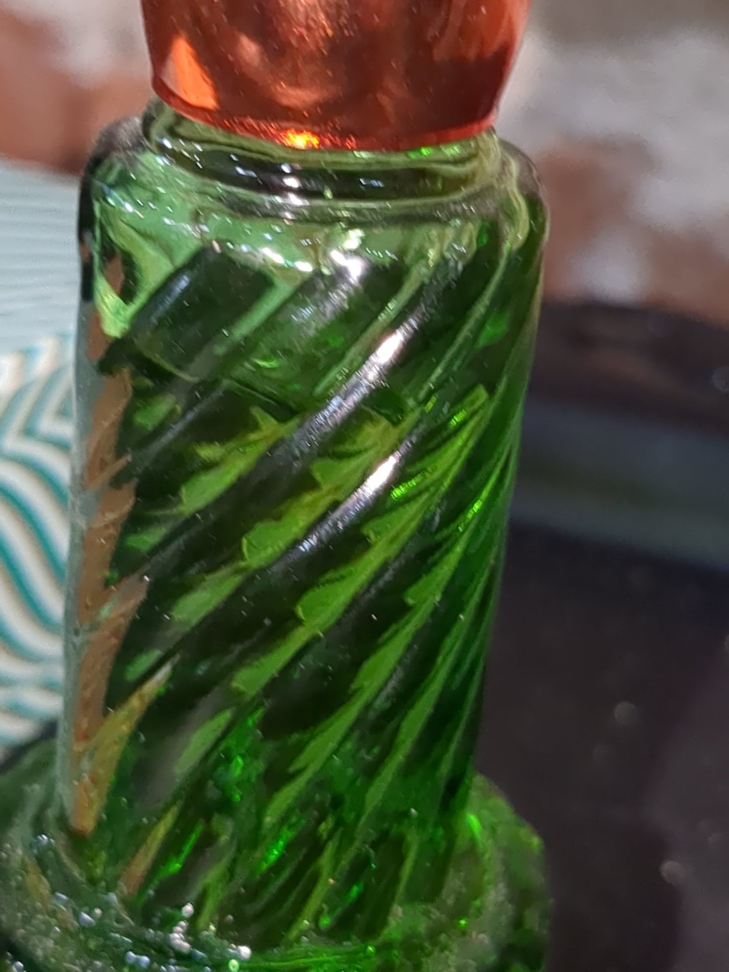 Vintage Avon glass Christmas candle Charisma cologne with Original Box empty av755