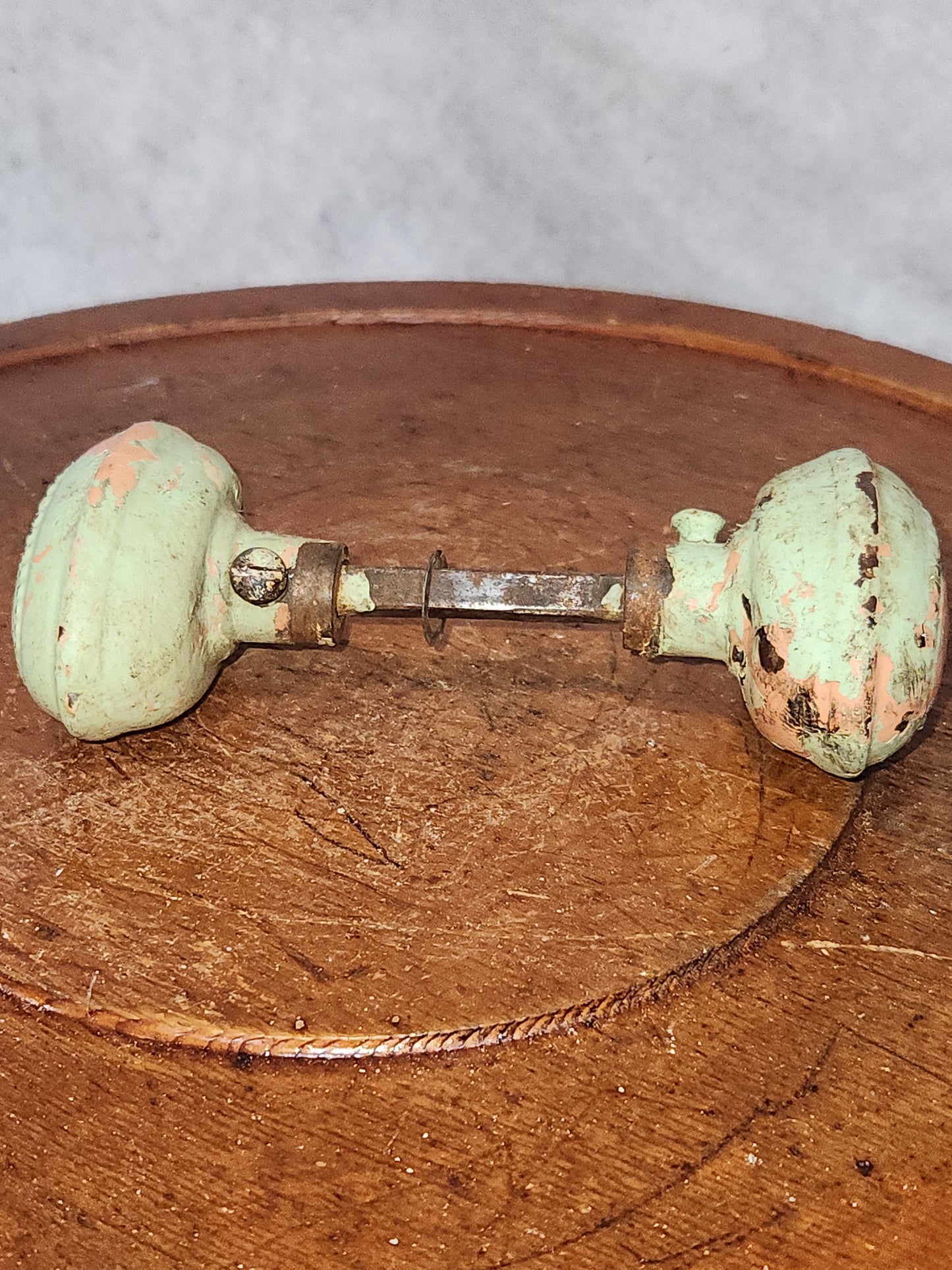 Antique Metal Painted Door Knobs attached to a stem Magnetic kn22