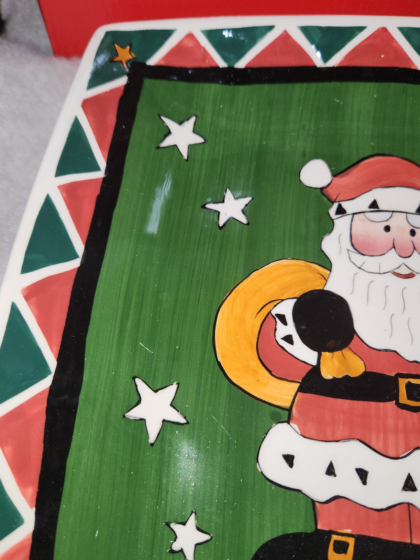 International Silver Company Square Santa Plate 10 1/4" pla99