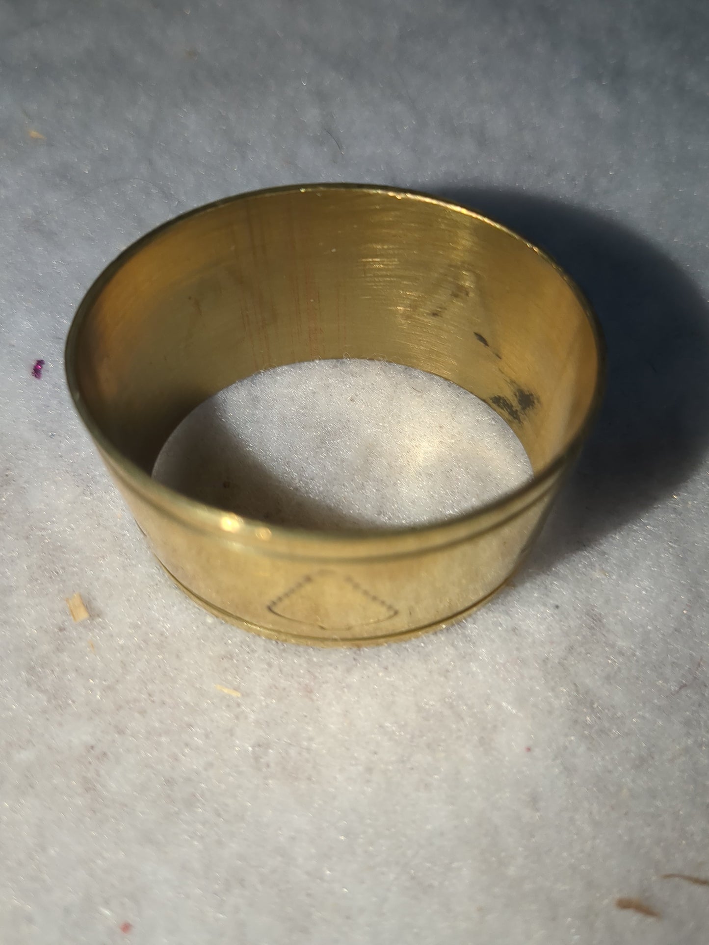 Vintage Scottish Plaid Set Of 4 Christmas Tree solid brass napkin rings br46