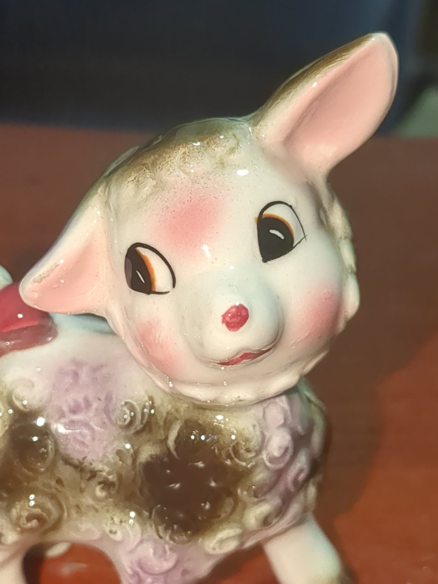 Hand painted porcelain Sheep lamb made in Japan fig2