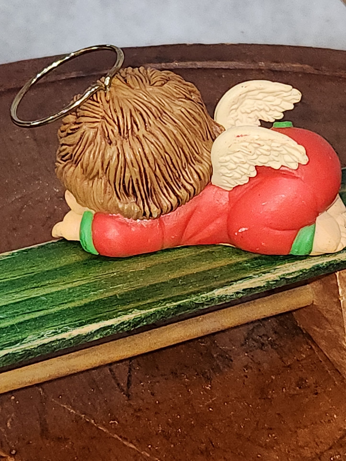Vintage 1984 Hallmark Stocking Hanger Angel sh87
