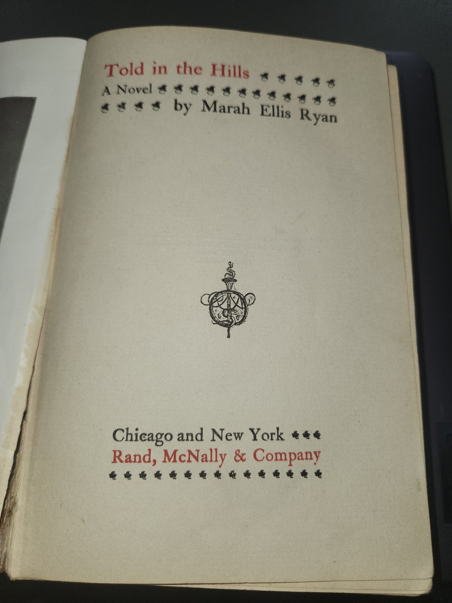 Told in the Hills by Marah Ellis Ryan (1905 Hardcover) bk23