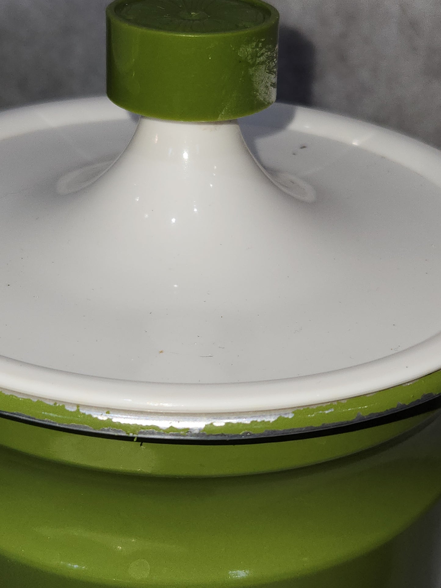 Vintage Kromex Floral Metal Canister Set 4 Avocado green. Can78