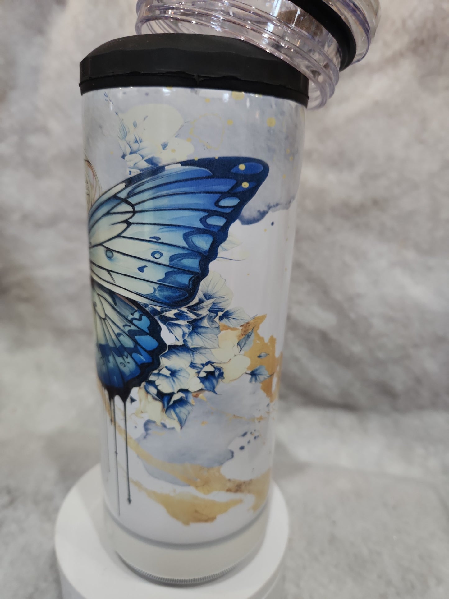17 Oz Speaker, can cooler, & Tumbler With Butterfly stb6