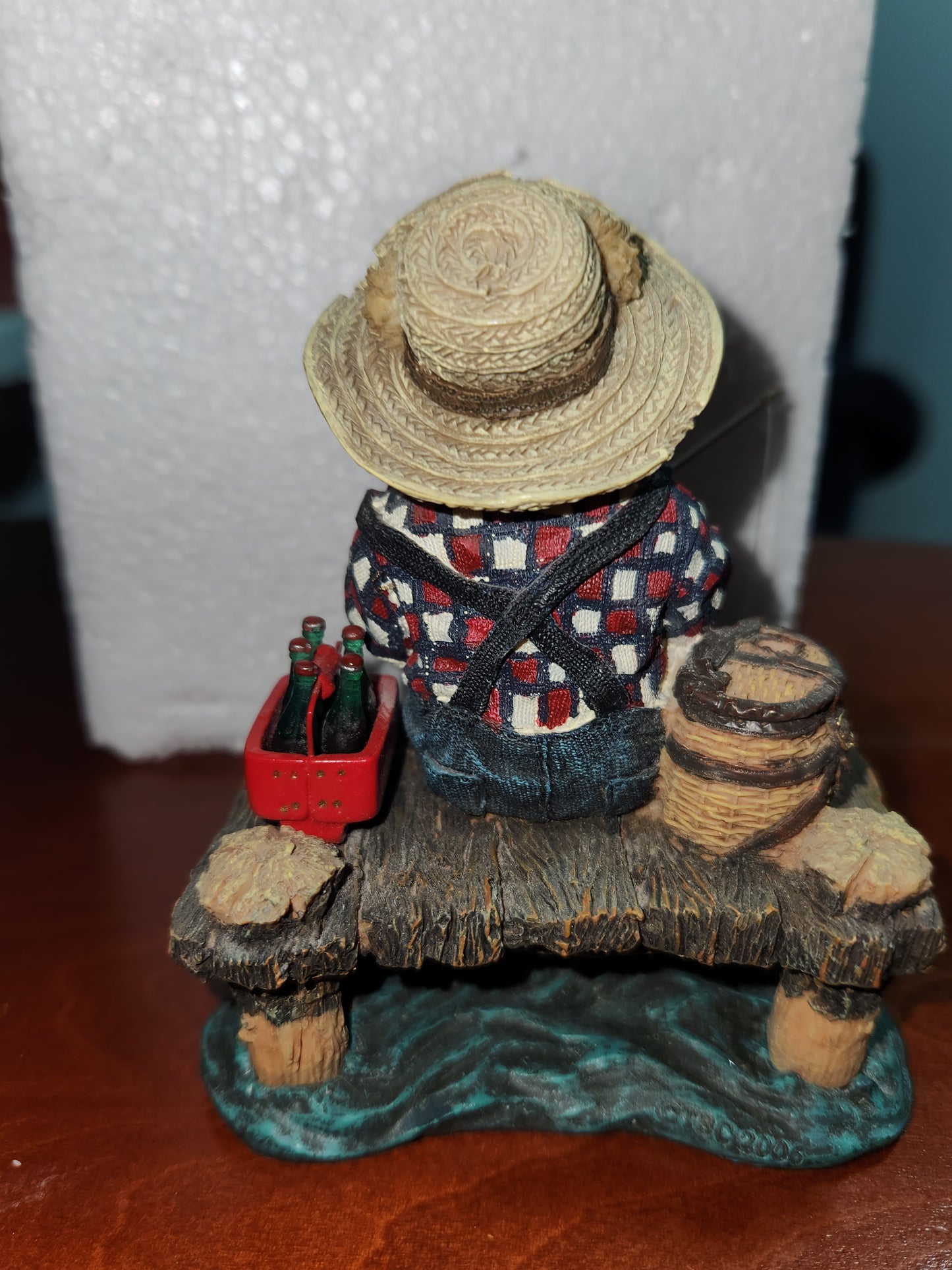 Boyds Bear Coca-Cola Coke figurine exclusive to Cracker Barrel Jimmie...favorite pastimes. Cc231b