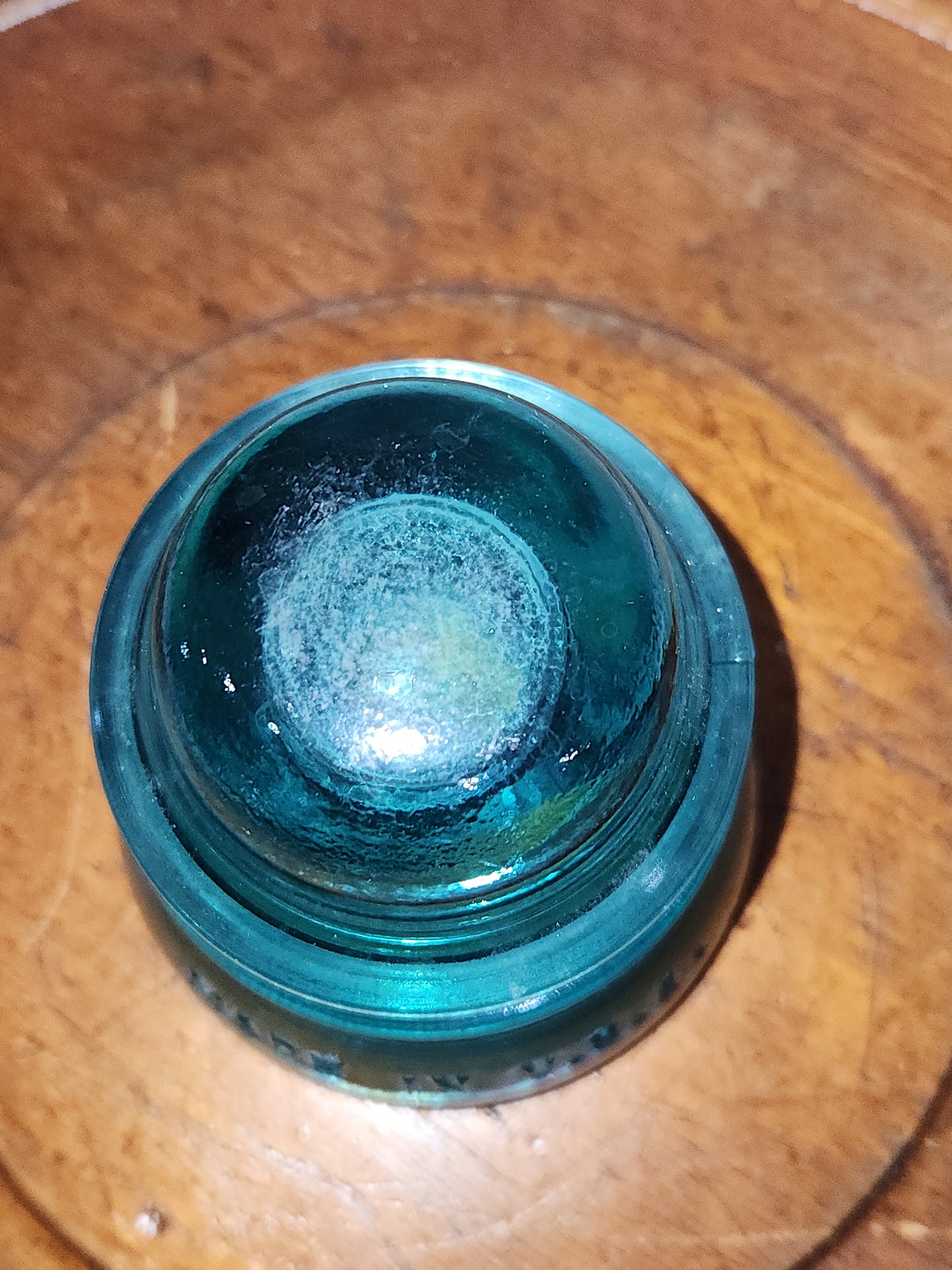 H6-42 vintage Hemingray number 42 teal green insulator