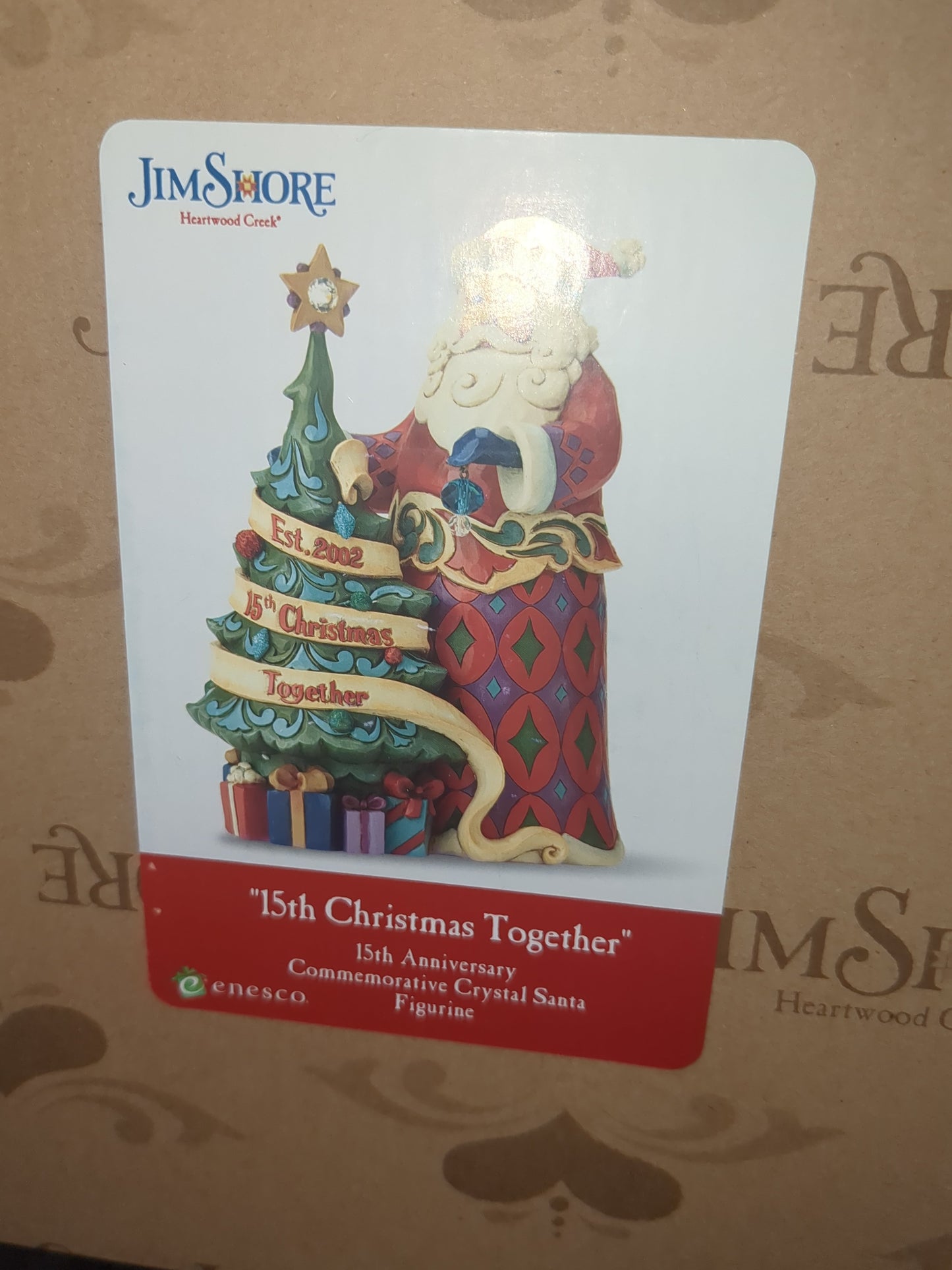 Jim Shore Heartwood Creek 15th Anniversary Santa With Tree Figurine 4059000r