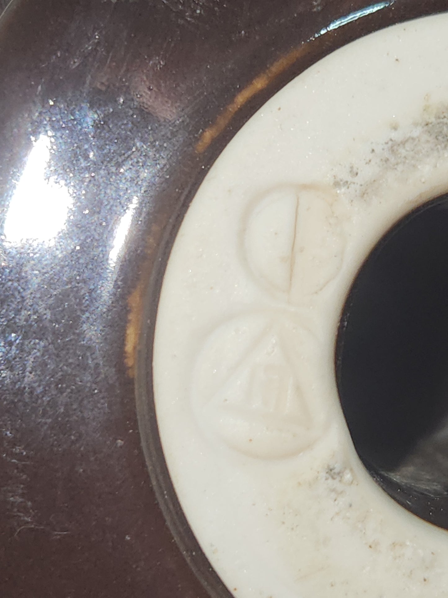Illinois Electric Porcelain Co. Brown Glazed Ceramic Porcelain Telephone Insulator beehive spool iep1