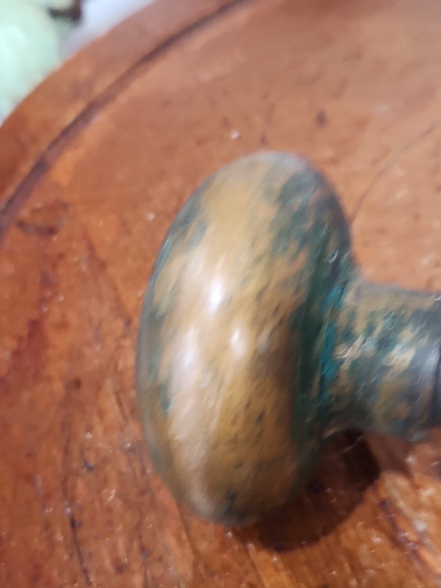 Antique UNMATCHING Glass and Metal Door Knobs attached to a stem kn21