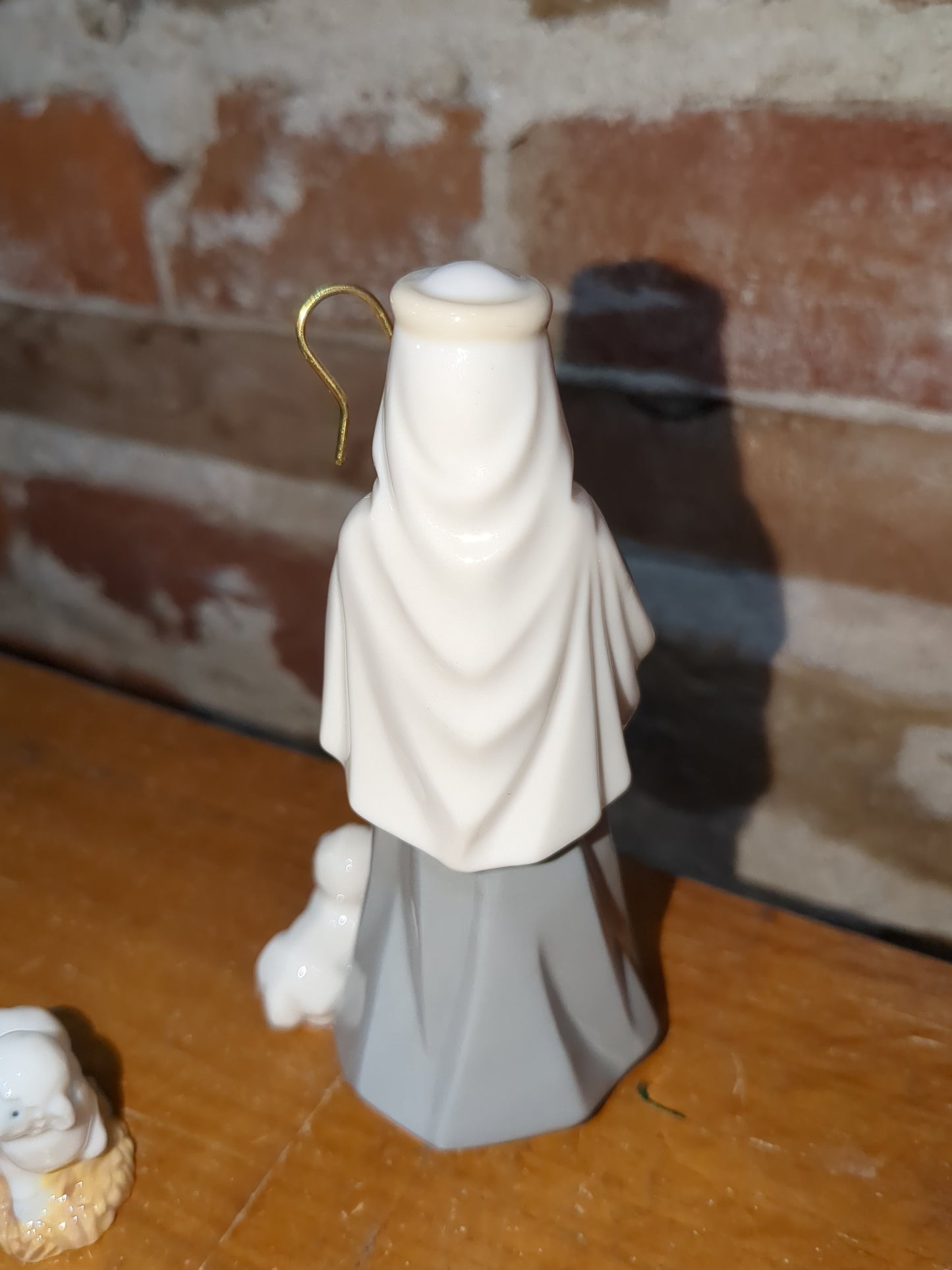 Vintage replacement piece for Hallmark ceramic 11 piece nativity set. Shepard and a sheep