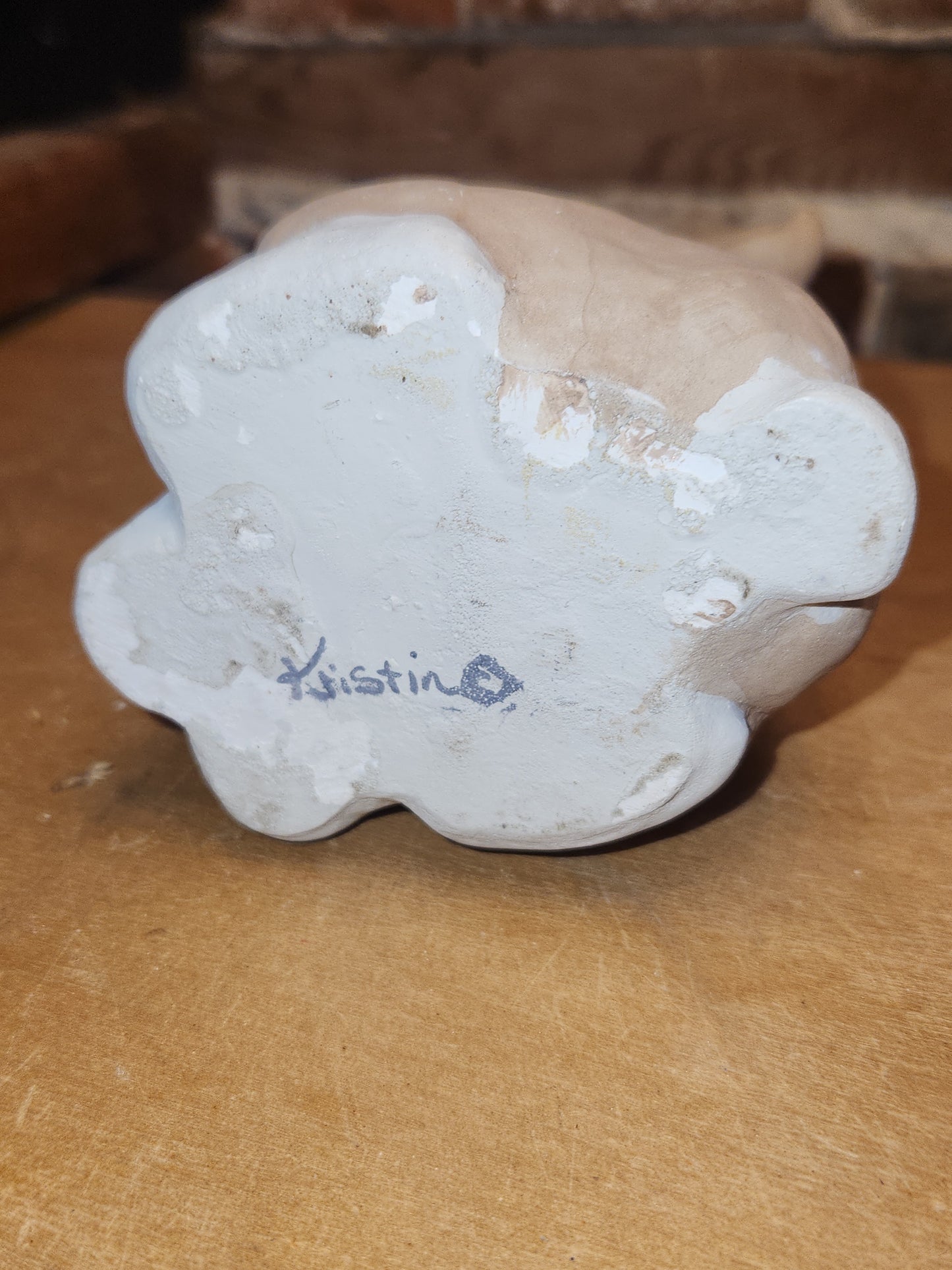 Vintage Dreamsicles Bunny Rabbit Tan White Sitting Kristin Haynes Cast Art Industries di10