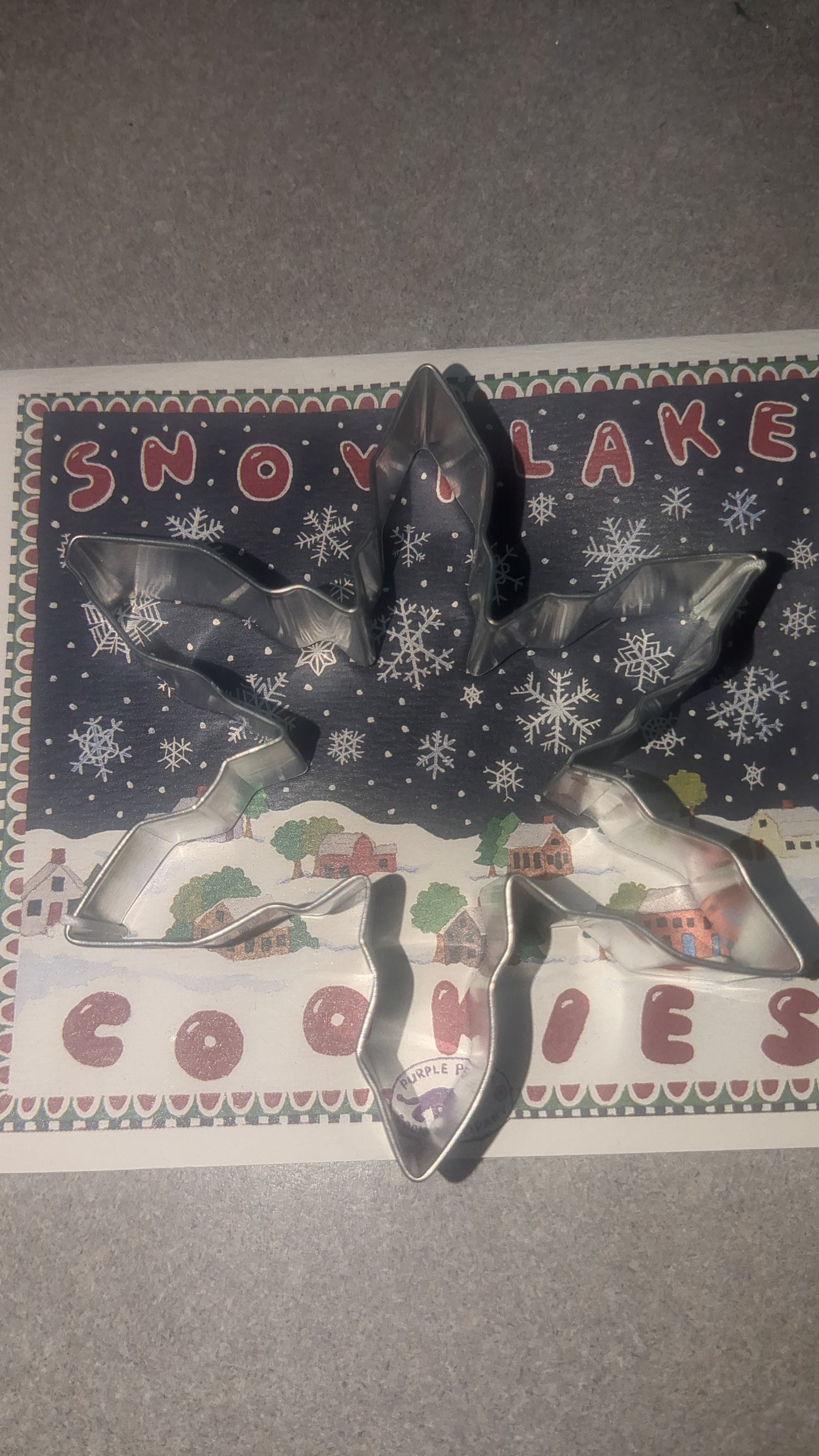 PB5 vintage Patricia Lynn Bradley snowflake cookie cutter Bark & Bradley Snowflake Cookie cutter