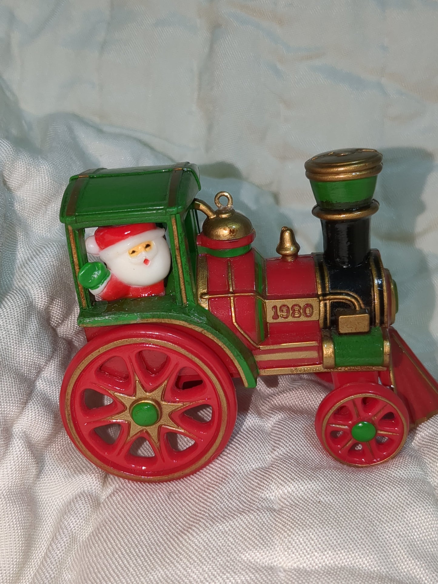 vintage Hallmark 1980 train Santa's Express Here Comes Santa #2 Santa's Travel Ornament