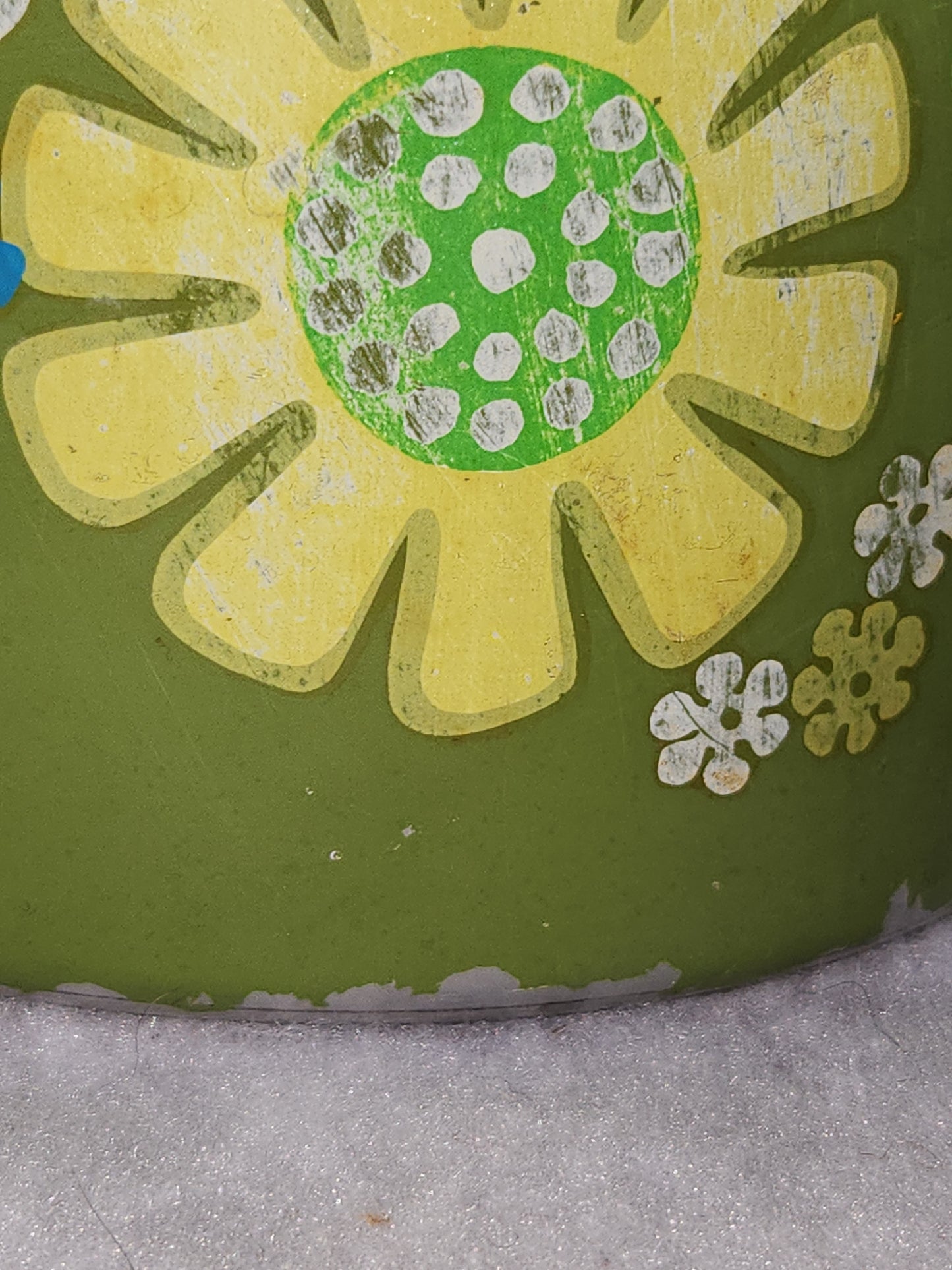 Vintage Kromex Floral Metal Canister Set 4 Avocado green. Can78