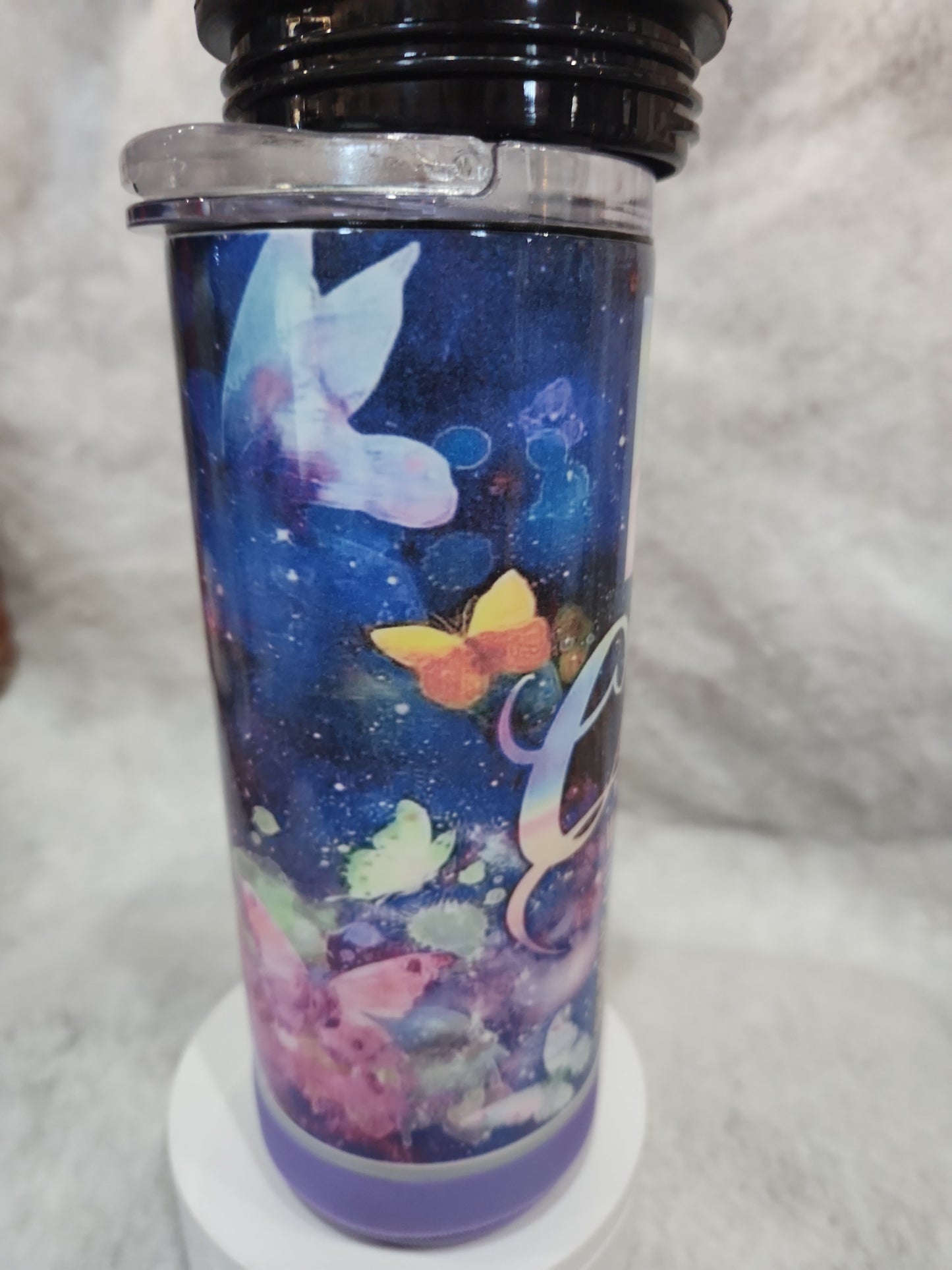 17 oz Steel Insulated Can Cooler, Tumbler & Speaker I can do all things through God sp1