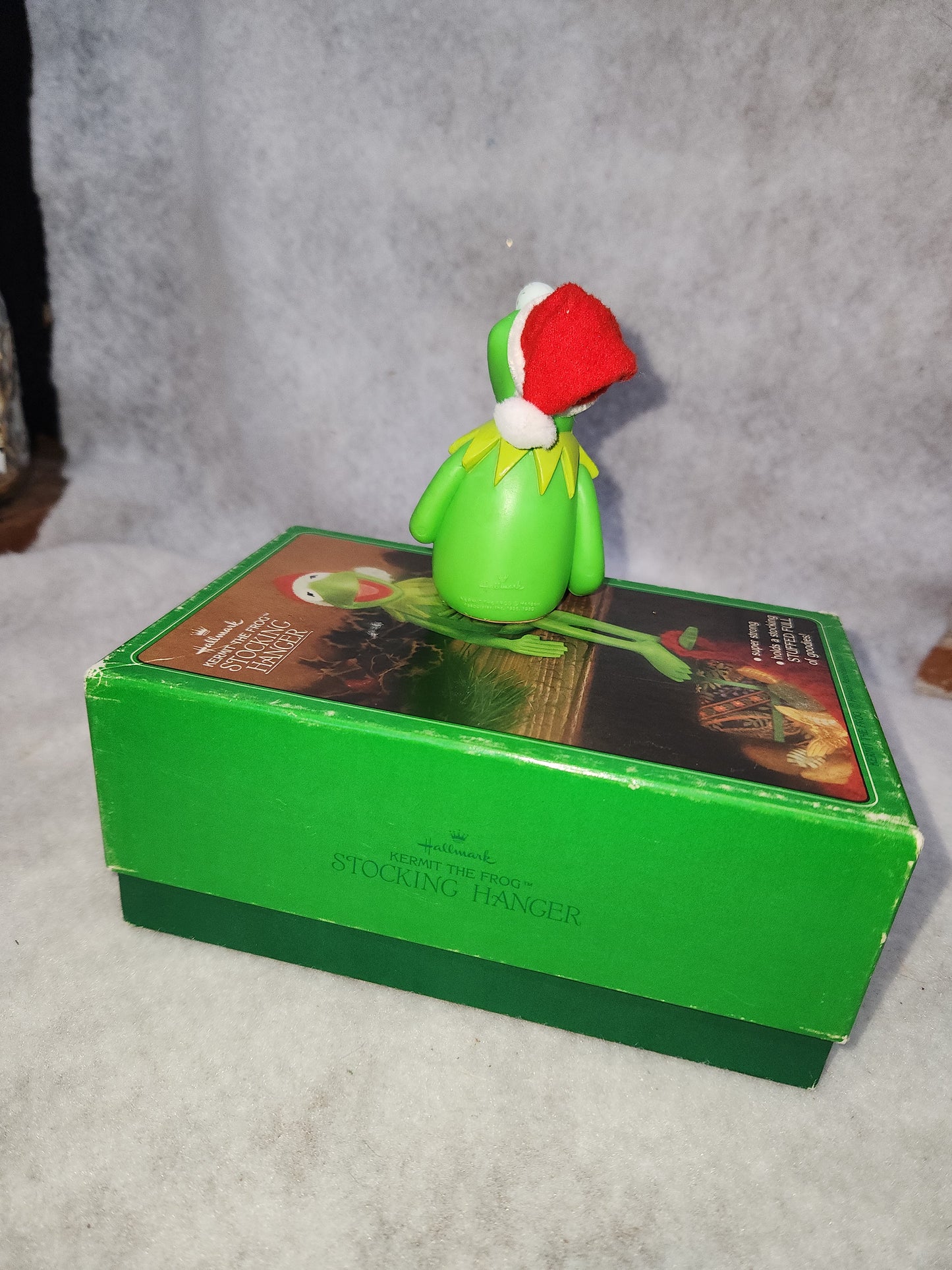 Vintage Hallmark Christmas Stocking Hanger Holder Kermit the Frog 1980 Muppets sh238