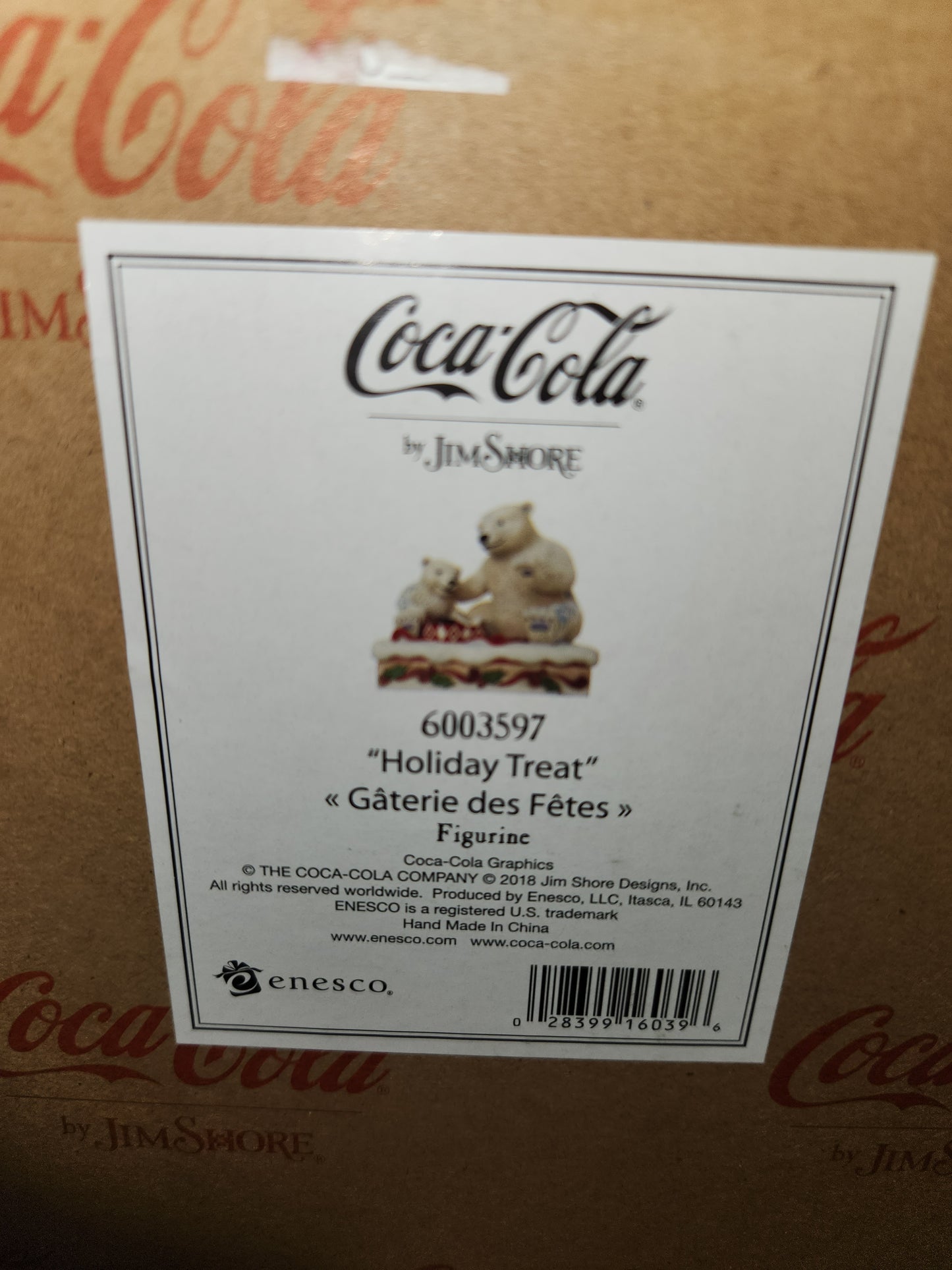 Coca-Cola Coke Jim Shore Polar Bear and child "Holiday Treat" item 6003597 cc203