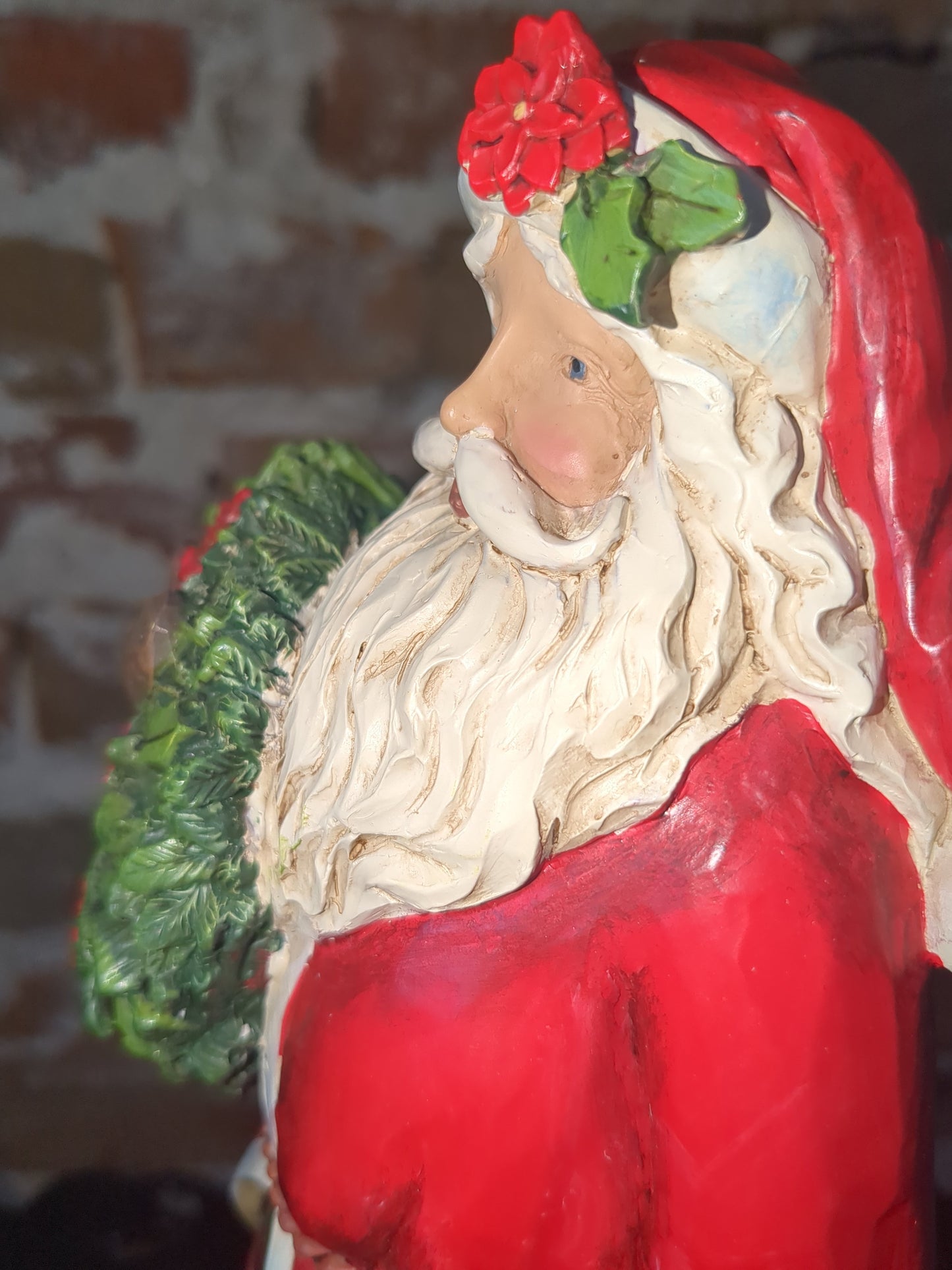 Jim Shore Heartwood Creek Flowering Festivity Santa, Poinsettia, Wreath S4046762r