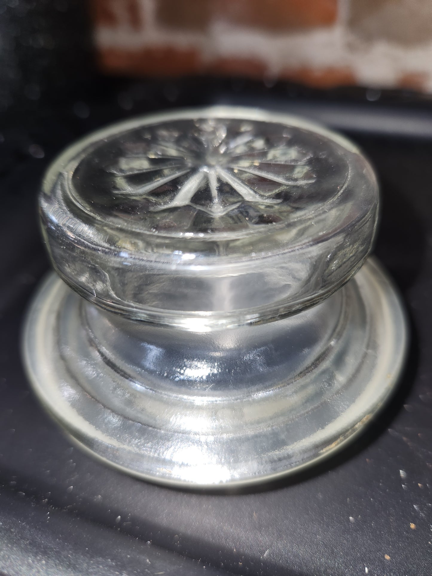 Antique Footed Hourglass Candy Jar Clear Glass Apothecary Style 9.25” H. Jar7