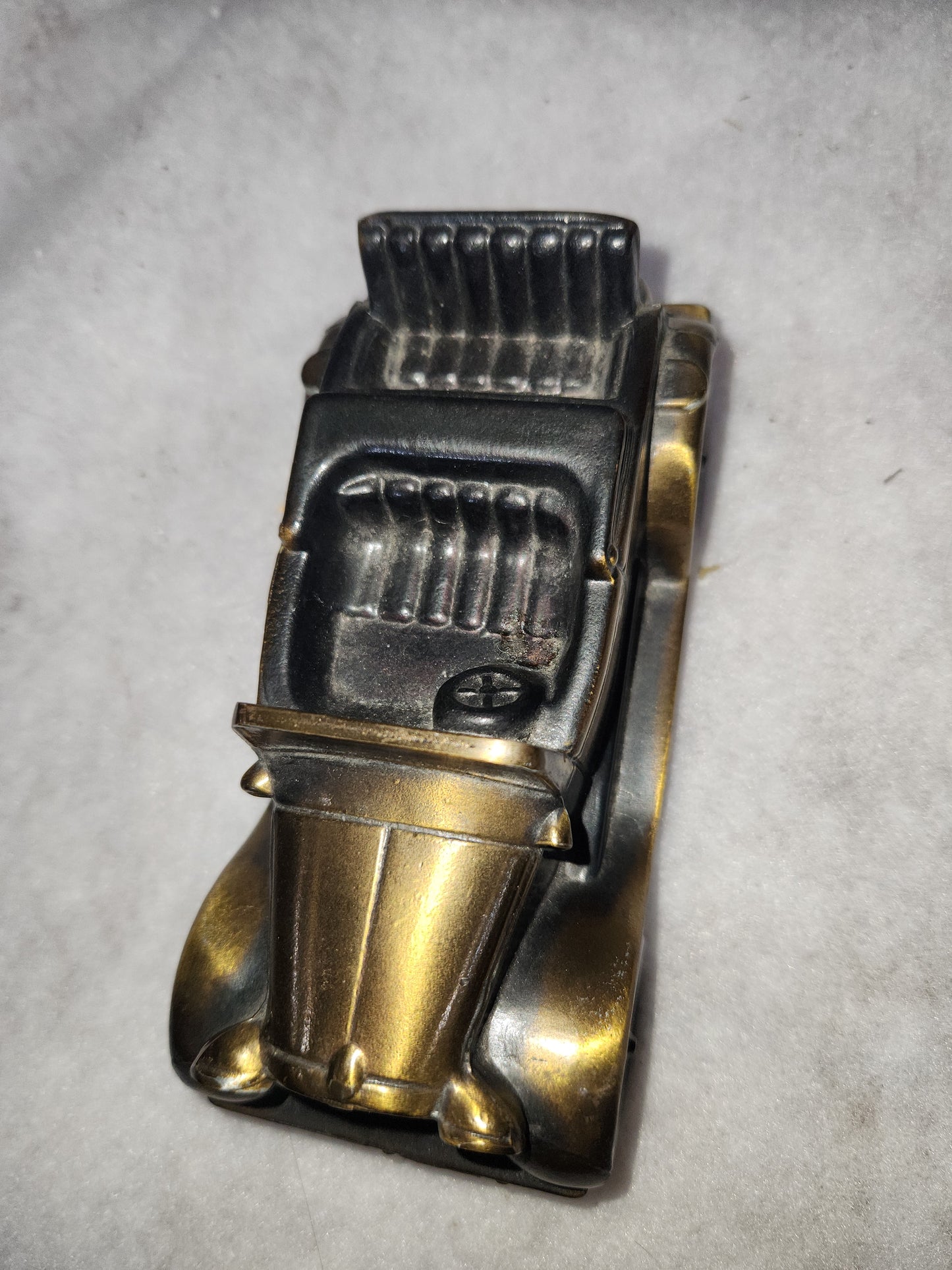 Vintage 1974 Banthrico Cast Metal Brass Plated 1929 Ford Roaster Coin Bank promotional gift cb65