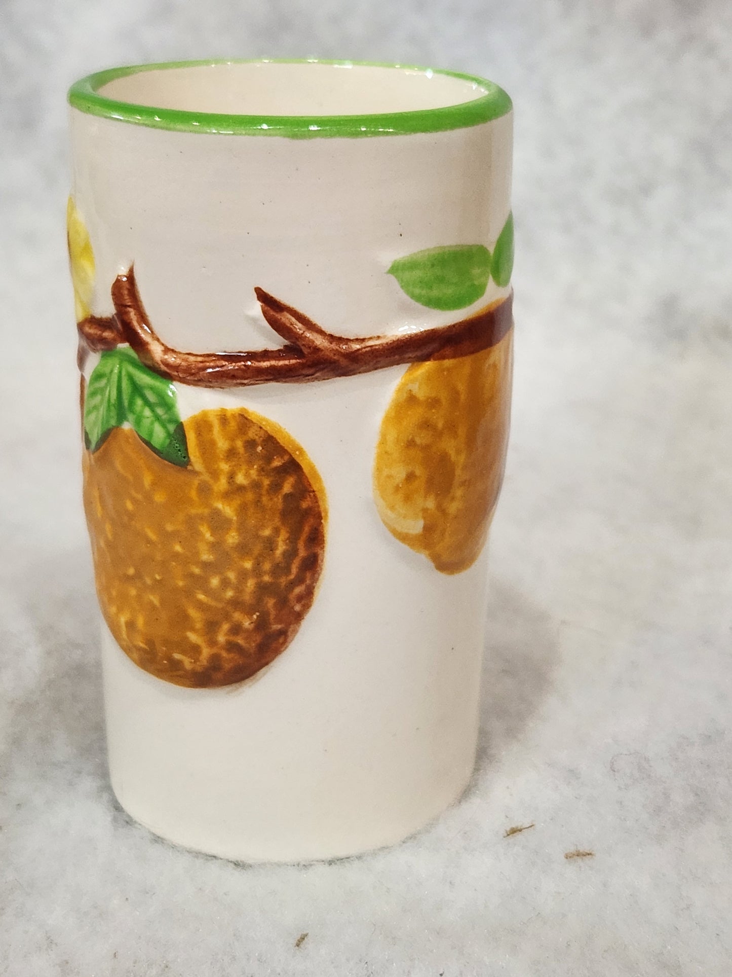 Vintage 1950s Napcoware Ceramic Orange Juice replacement glass originally came with a pitcher and set of glasses C-6240 made in Japan g70