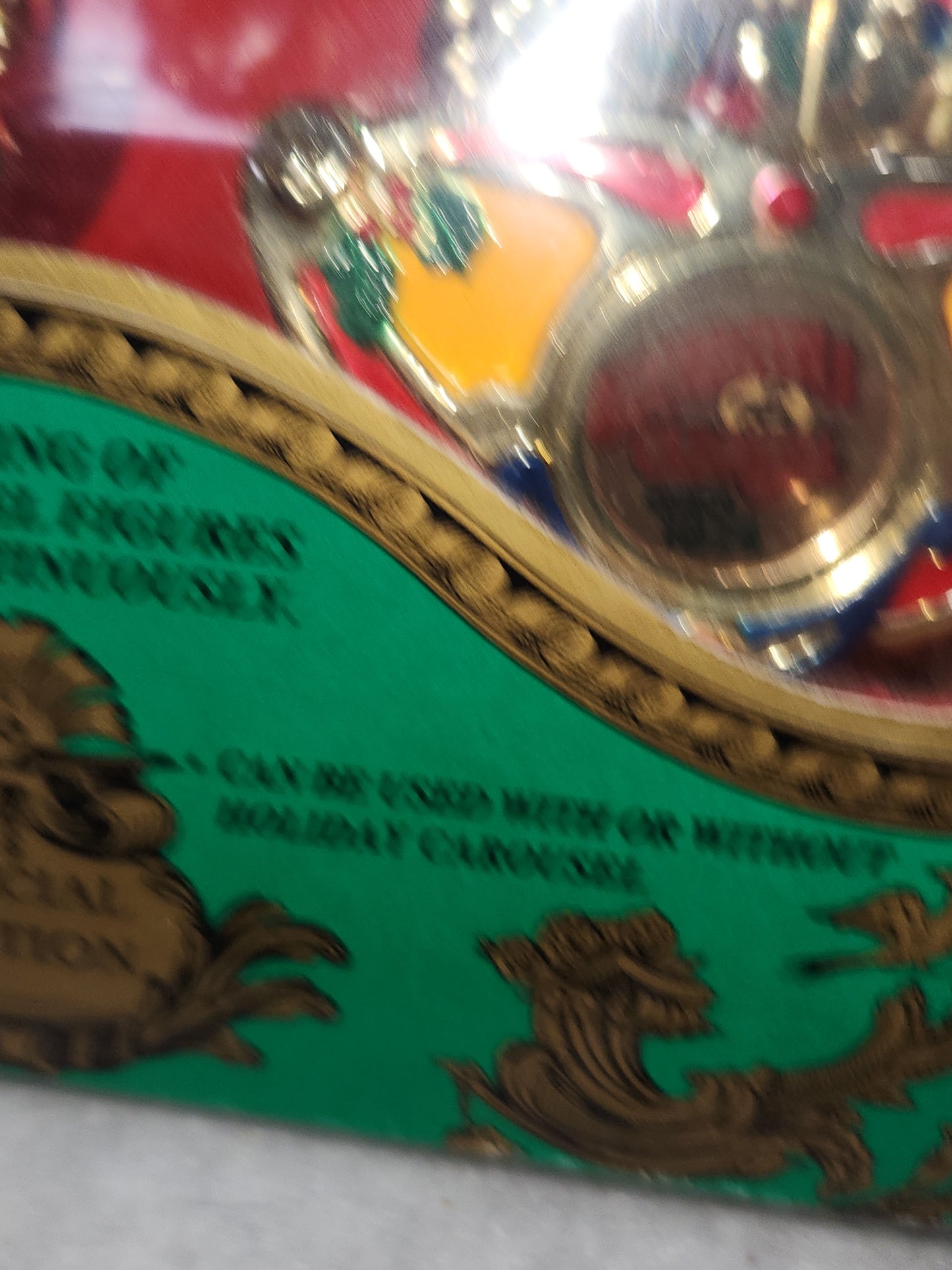 Vintage Mr Christmas Holiday Carousel Ornaments Circa 1874 Circus Animals Lion Zebra car50