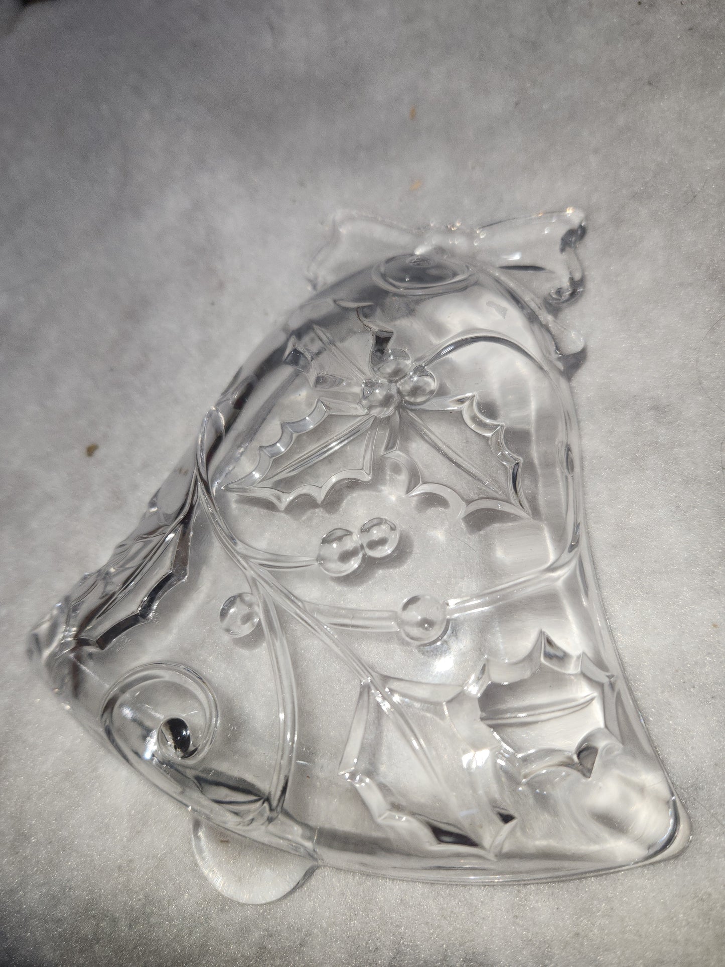 Mikasa Celebrations Season's Holly Clear Collection Bell Dish mik7