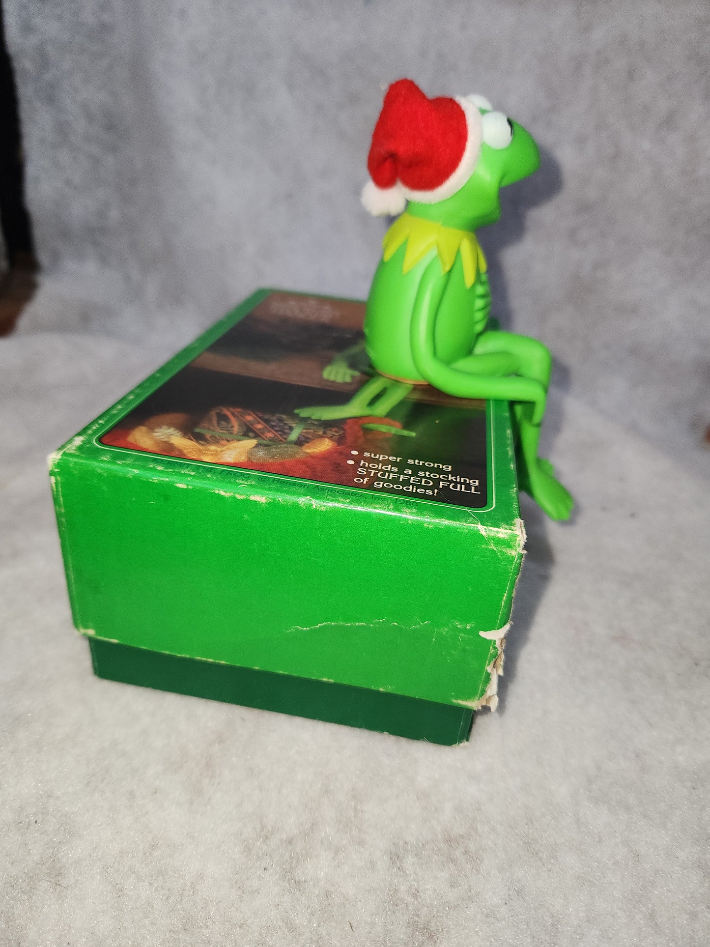 Vintage Hallmark Christmas Stocking Hanger Holder Kermit the Frog 1980 Muppets sh238