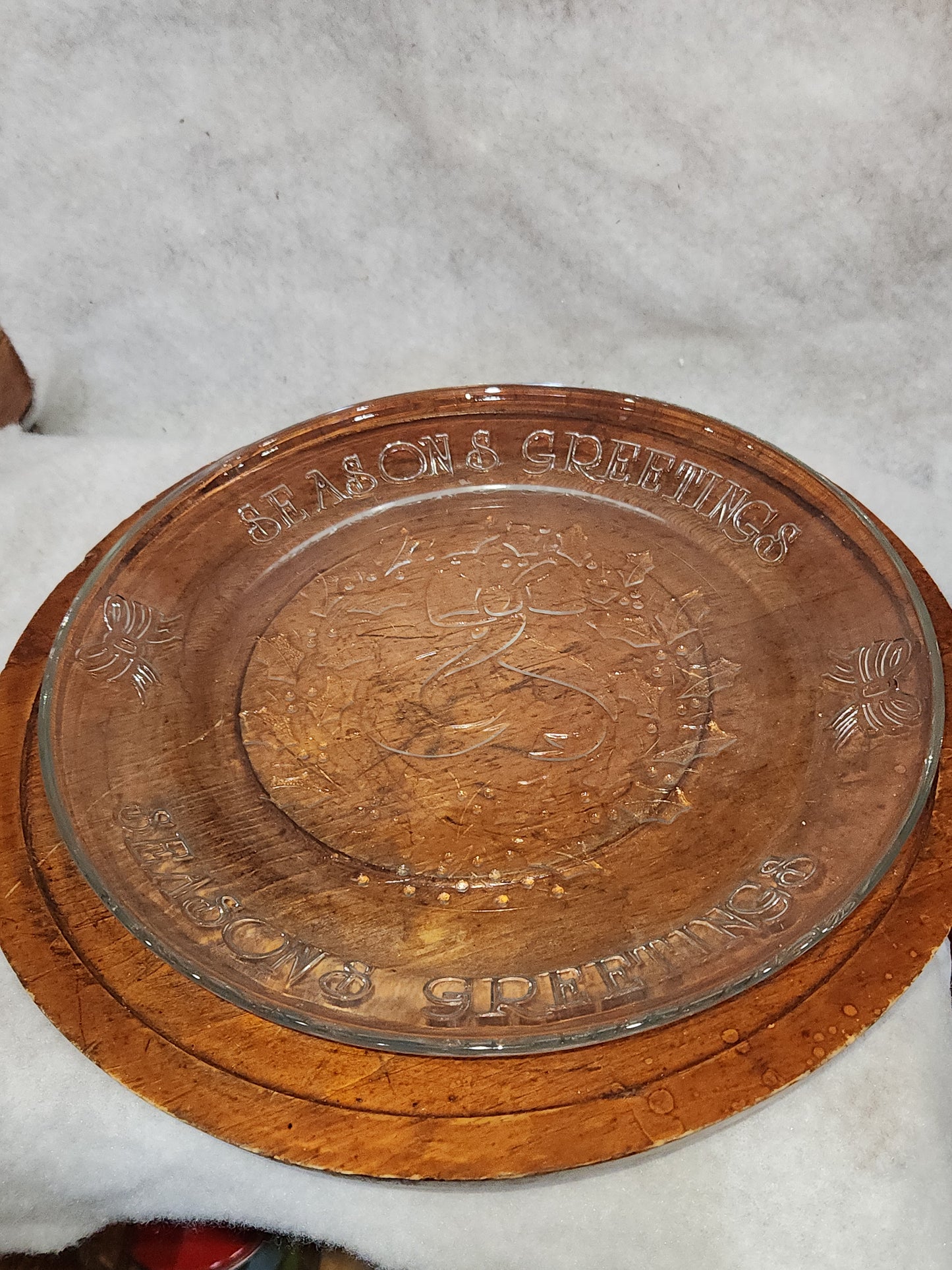 Vintage Anchor Hocking Wreath Platter Design ah7