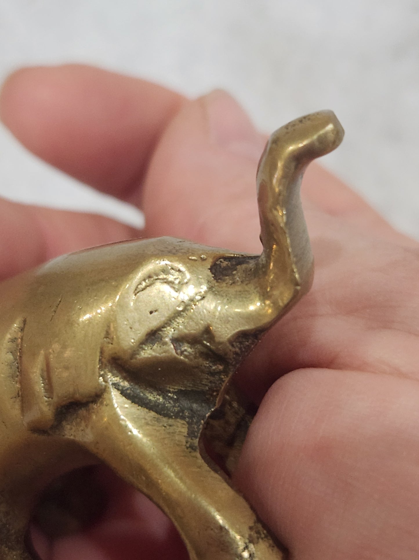 Miniature brass elephant br88