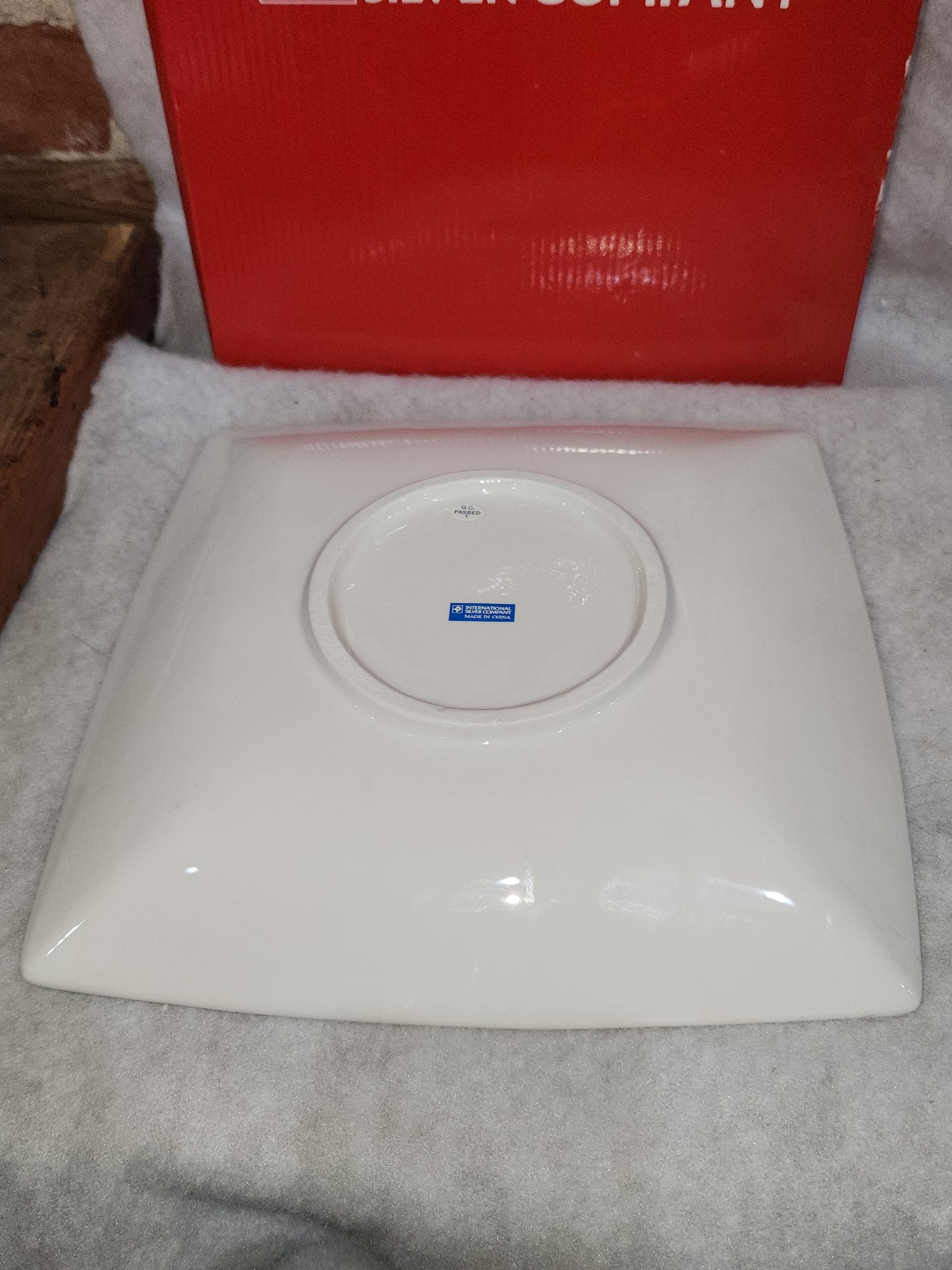 International Silver Company Square Santa Plate 10 1/4" pla99
