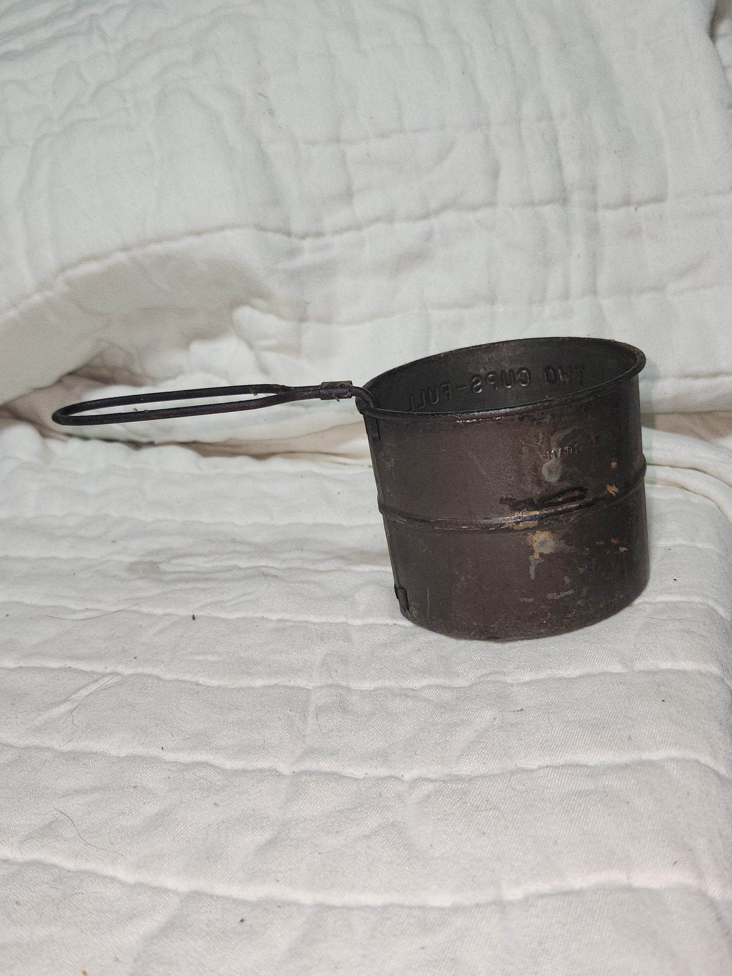 Vintage Manual Hand Held Flour Sifter one cup two cups full made in USA kit227