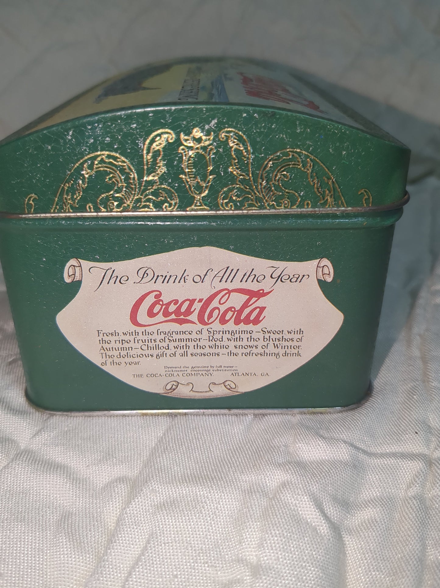 Vintage Collector Coca-Cola Coke Tin with hinged lid 1995 cct5