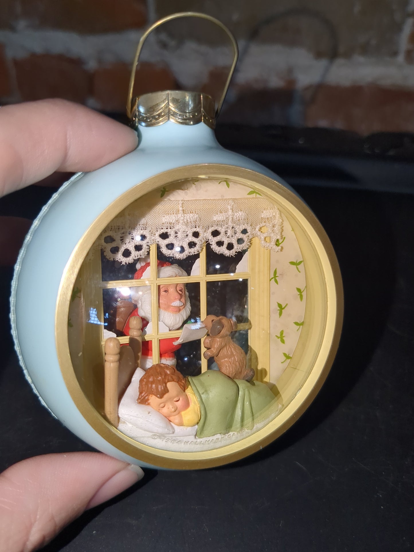 Four vintage Hallmark Keepsake 1981 and 1984 Christmas Ball Ornaments some light up ho321