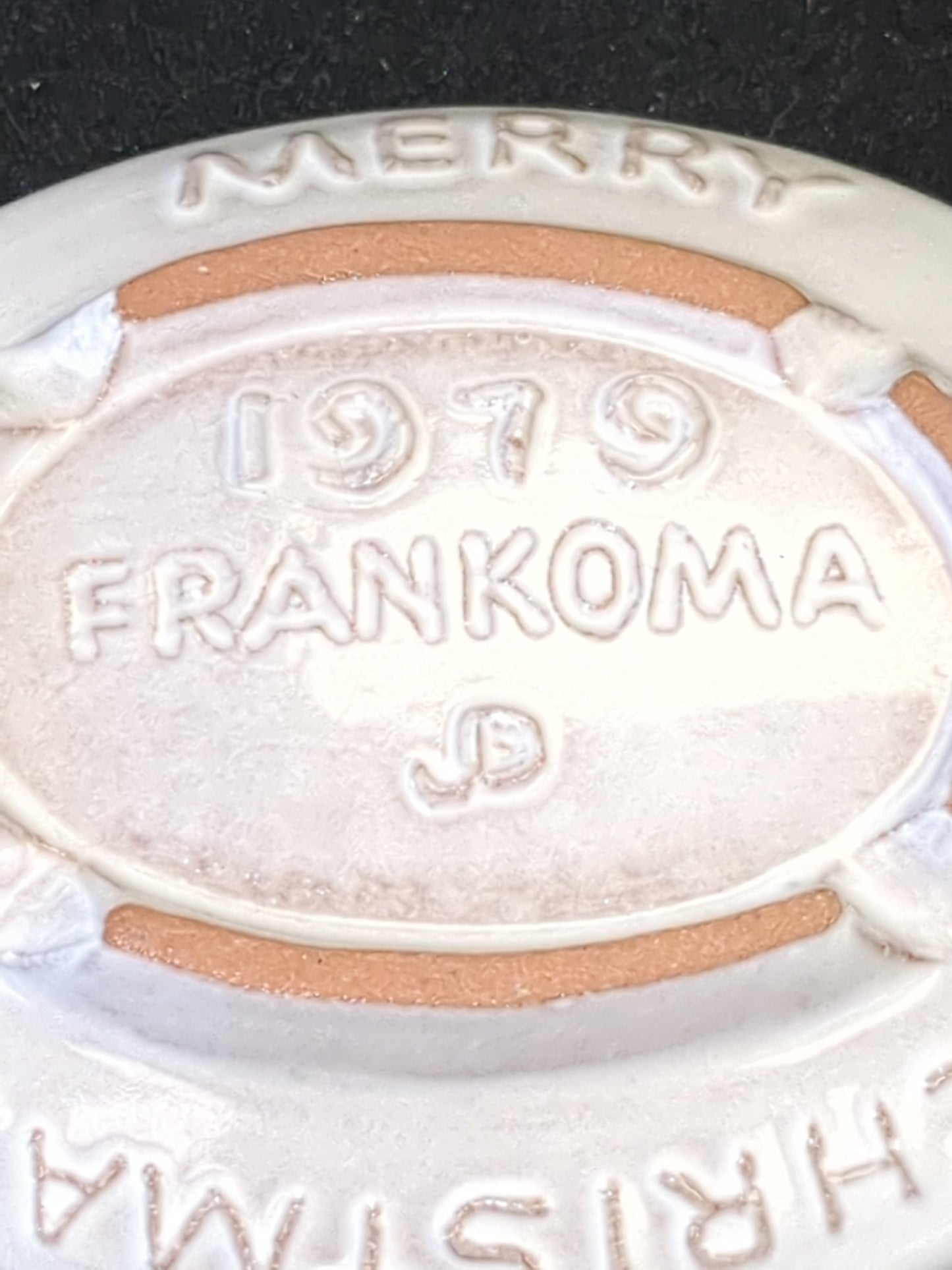 Vintage Frankoma ceramic Christmas card 1979
