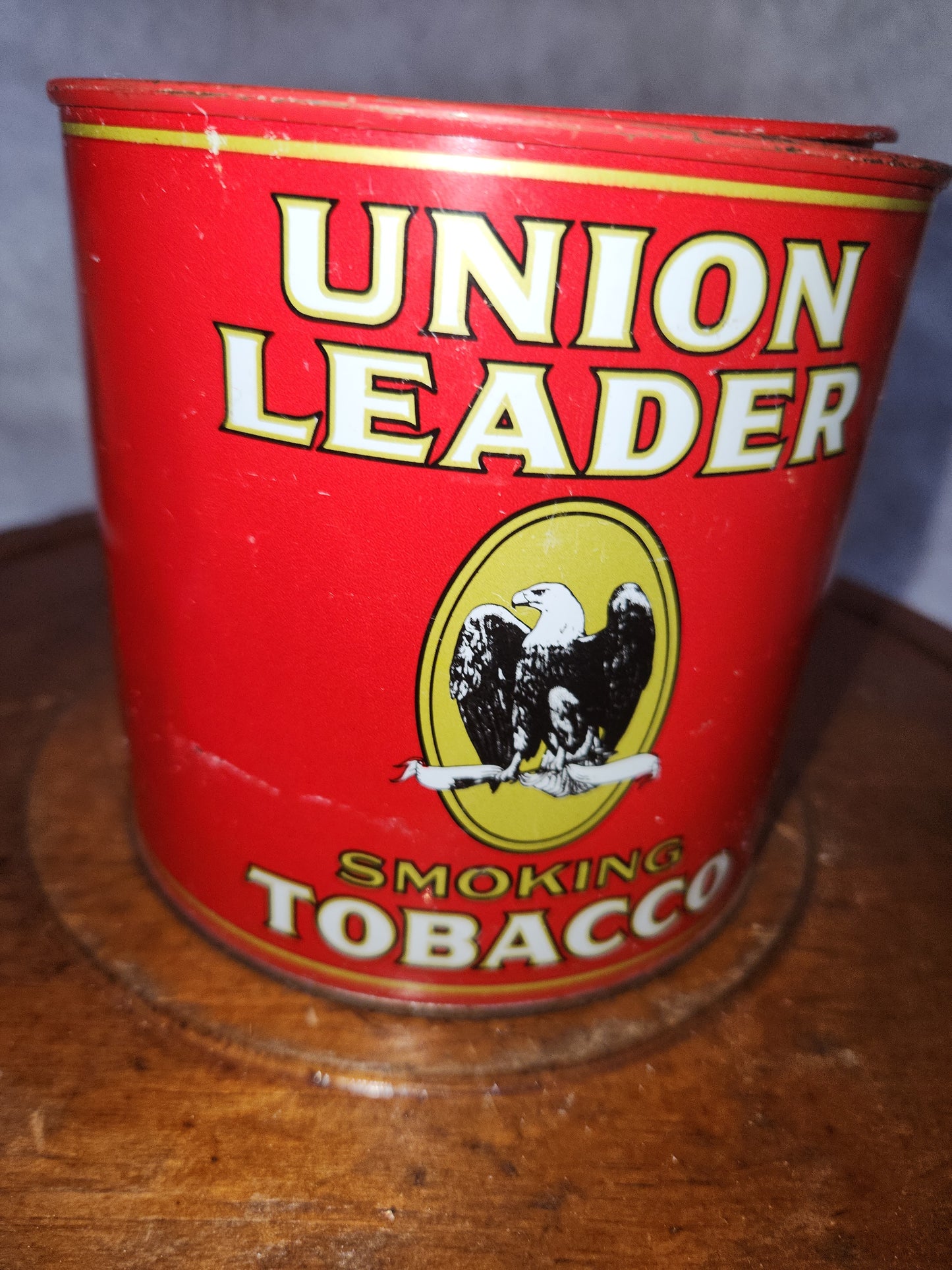 Vintage Union Leader Smoking Tabacco Tin EMPTY No Tobacco pa557