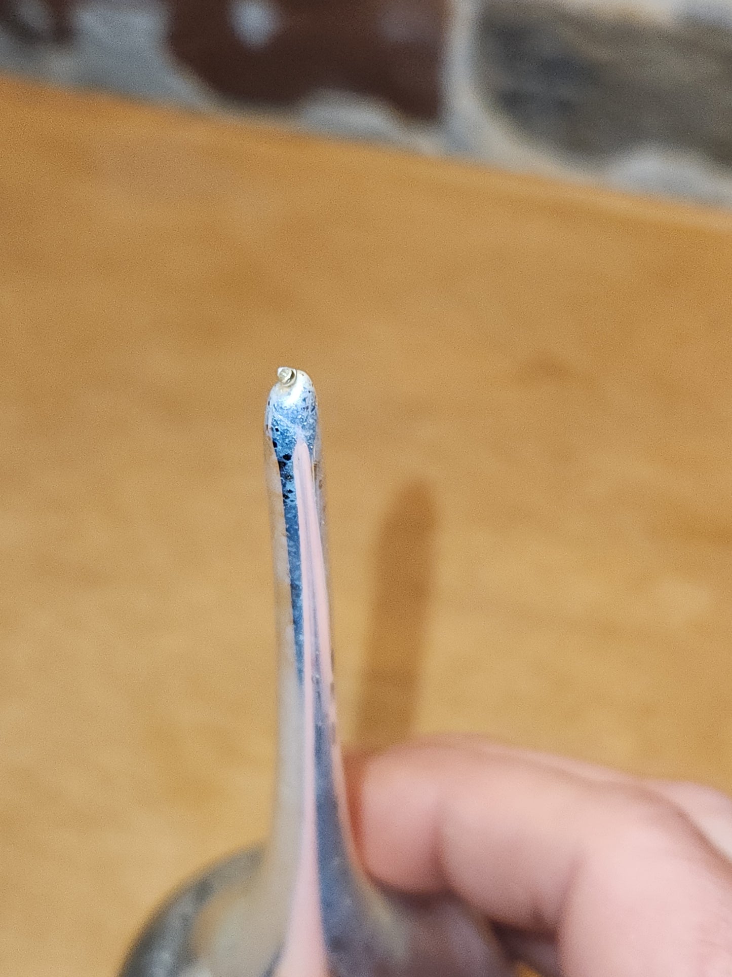 Vintage Mercury Glass Tree Topper Teal and Silver NO BOX tt08