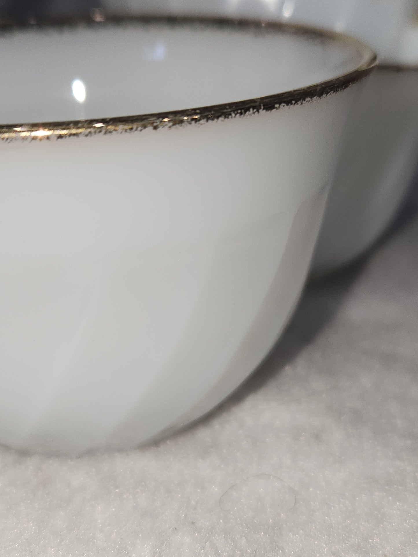 Vintage Fire King White Milk Glass Ribbed Swirl Tea Cup Oven Ware set of 5 fk4