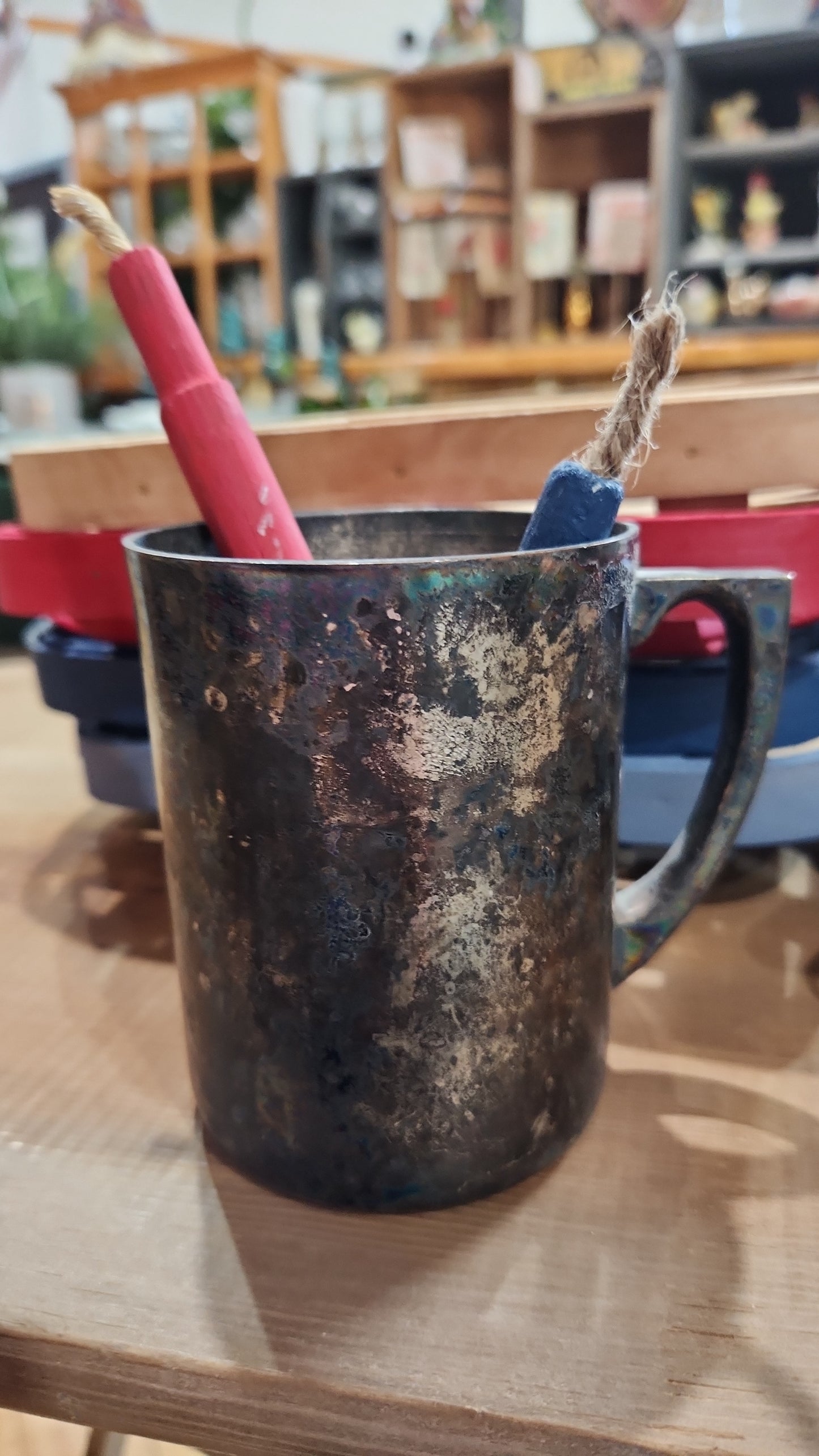 Antique vintage silver cup ss121