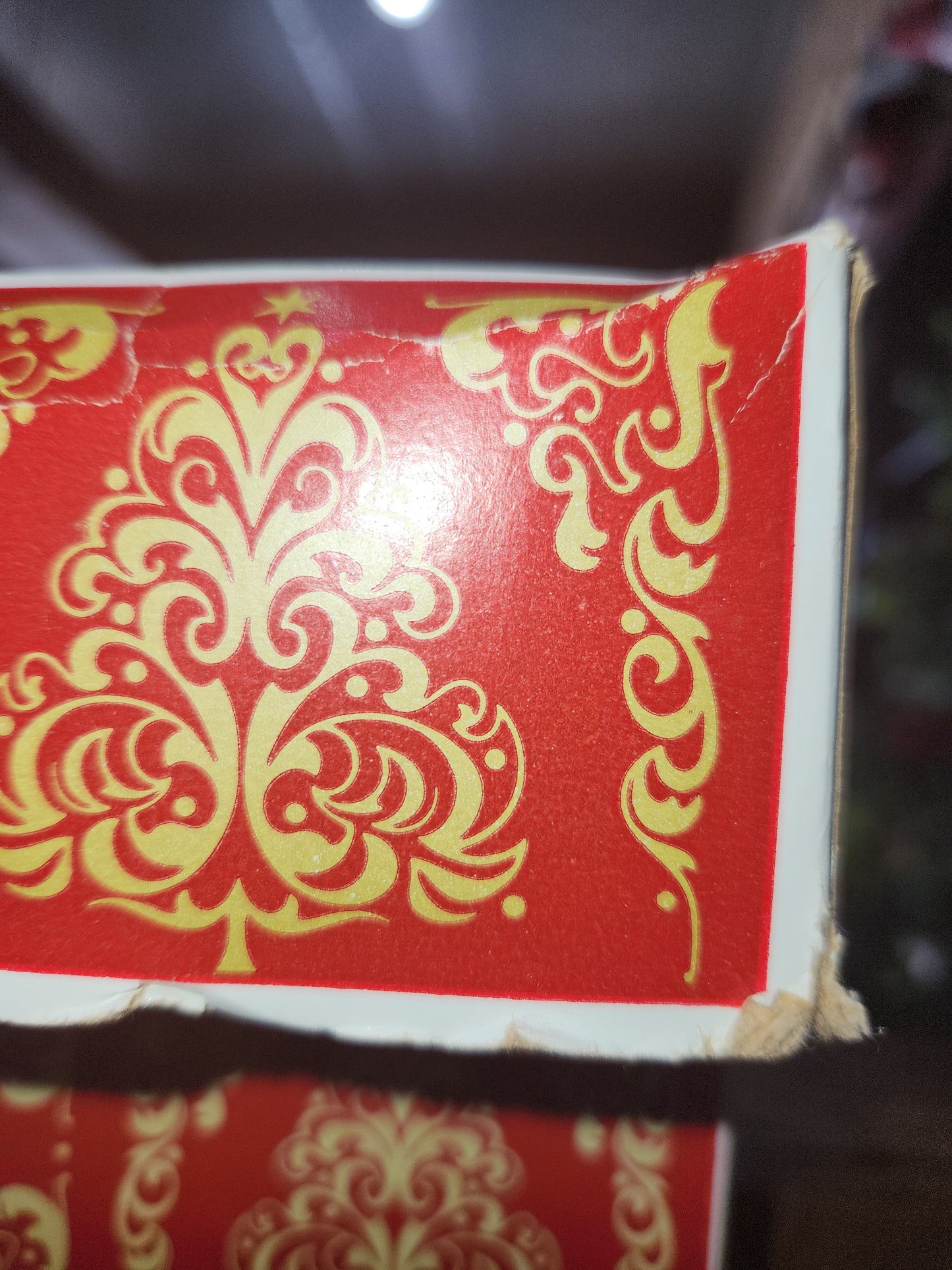 Box of Shiny Brite gold ornament 2 1/4" bo21