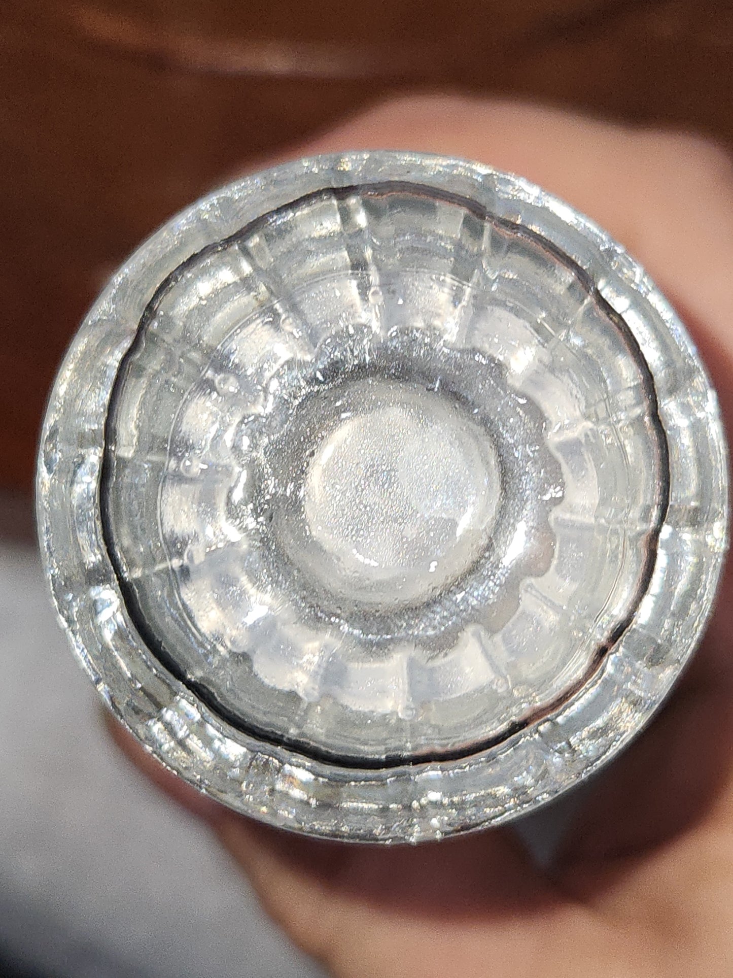 Vintage Apothecary Bottles Clear Cut Glass set of 9 sp90