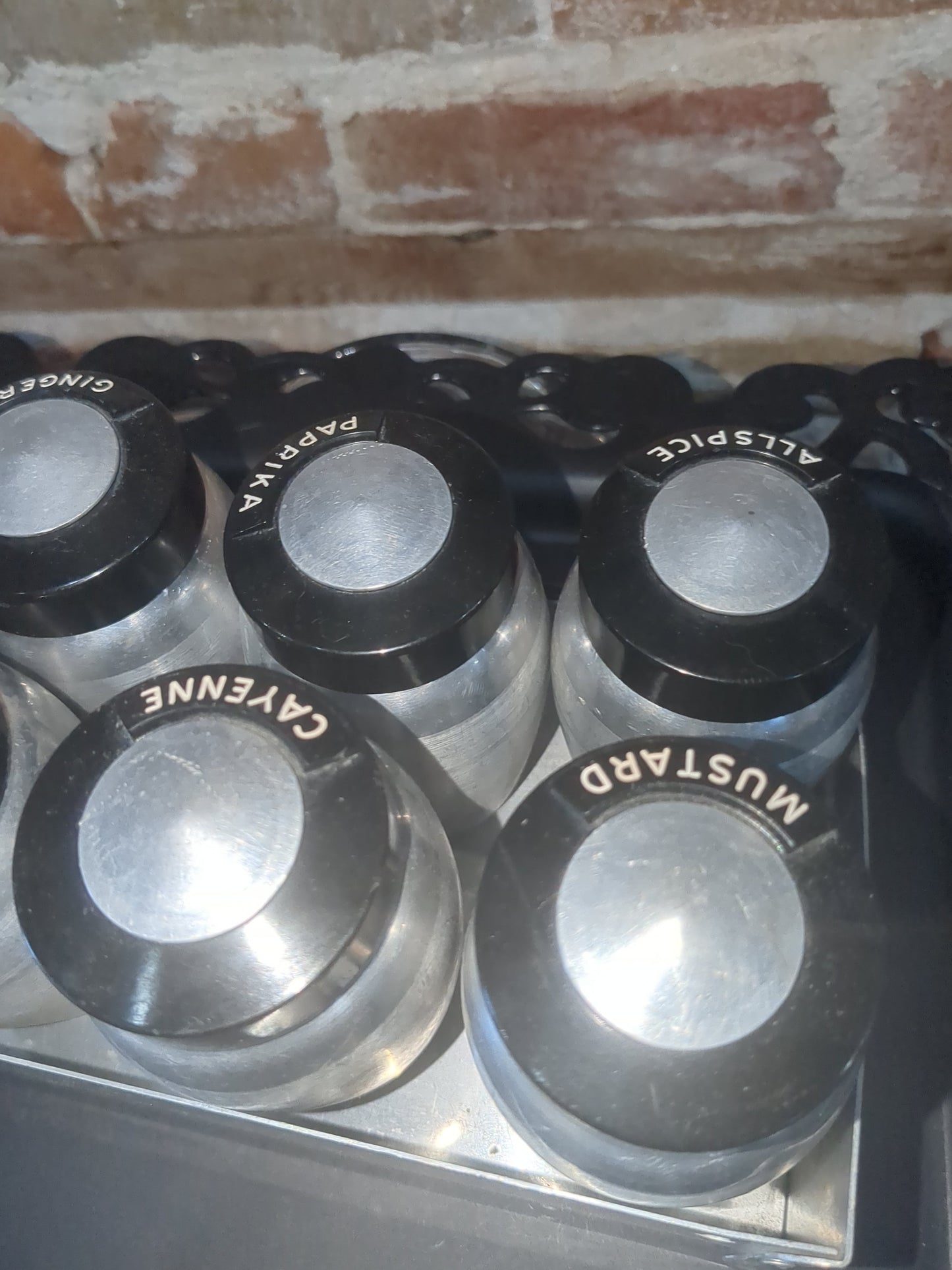 Kromex Vintage Aluminum Spice Set With Rare Flour And Sugar Shakers alum110